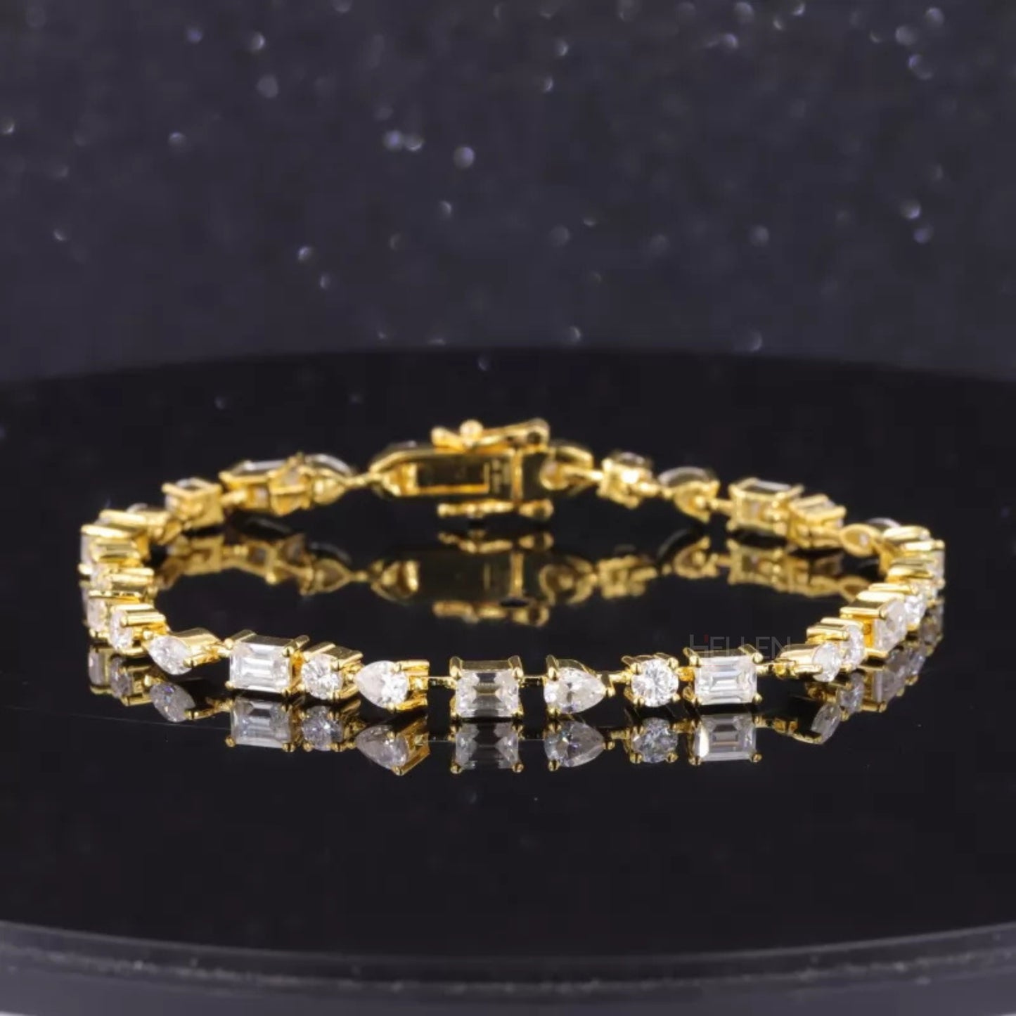 Signature Alternating Mixed Cut Moissanite Tennis Bracelet