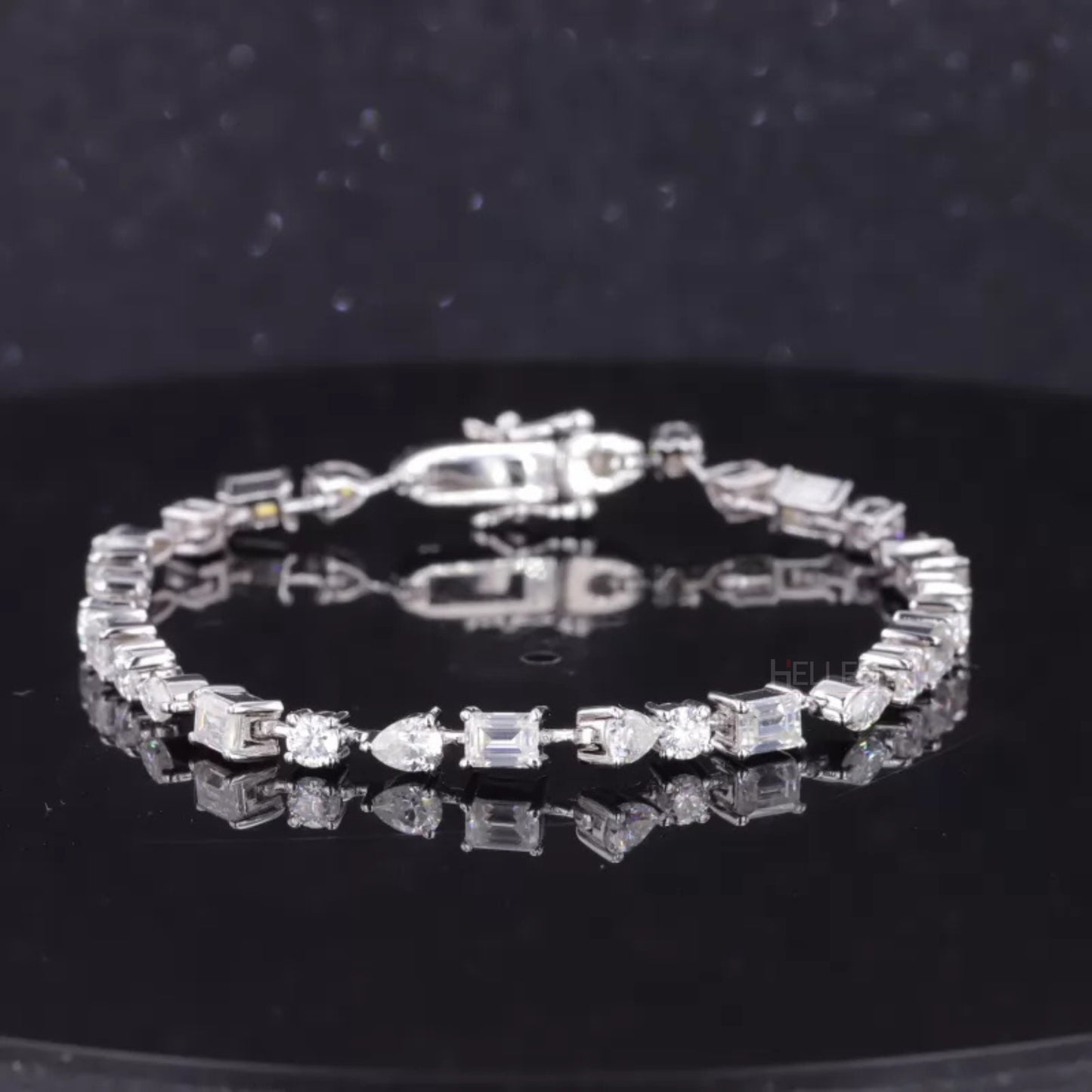 Signature Alternating Mixed Cut Moissanite Tennis Bracelet