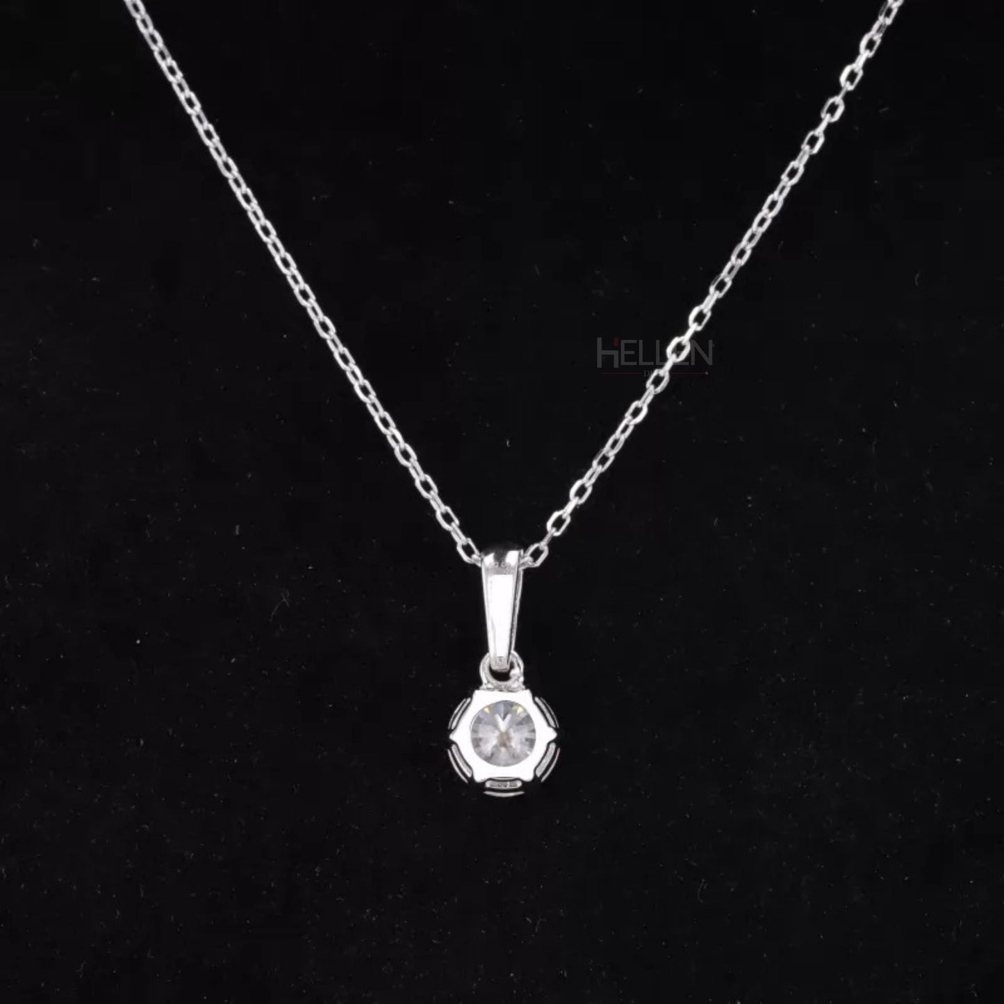 Everyday Round Cut Solitaire Loop Moissanite Necklace