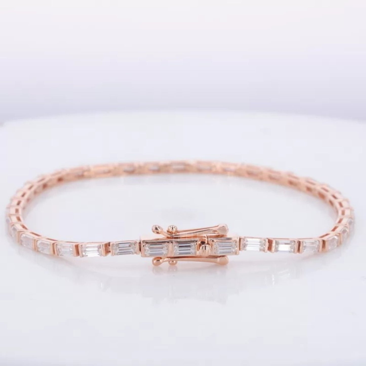 East To West Baguette Essential Tennis Bracelet - 925 Sterling