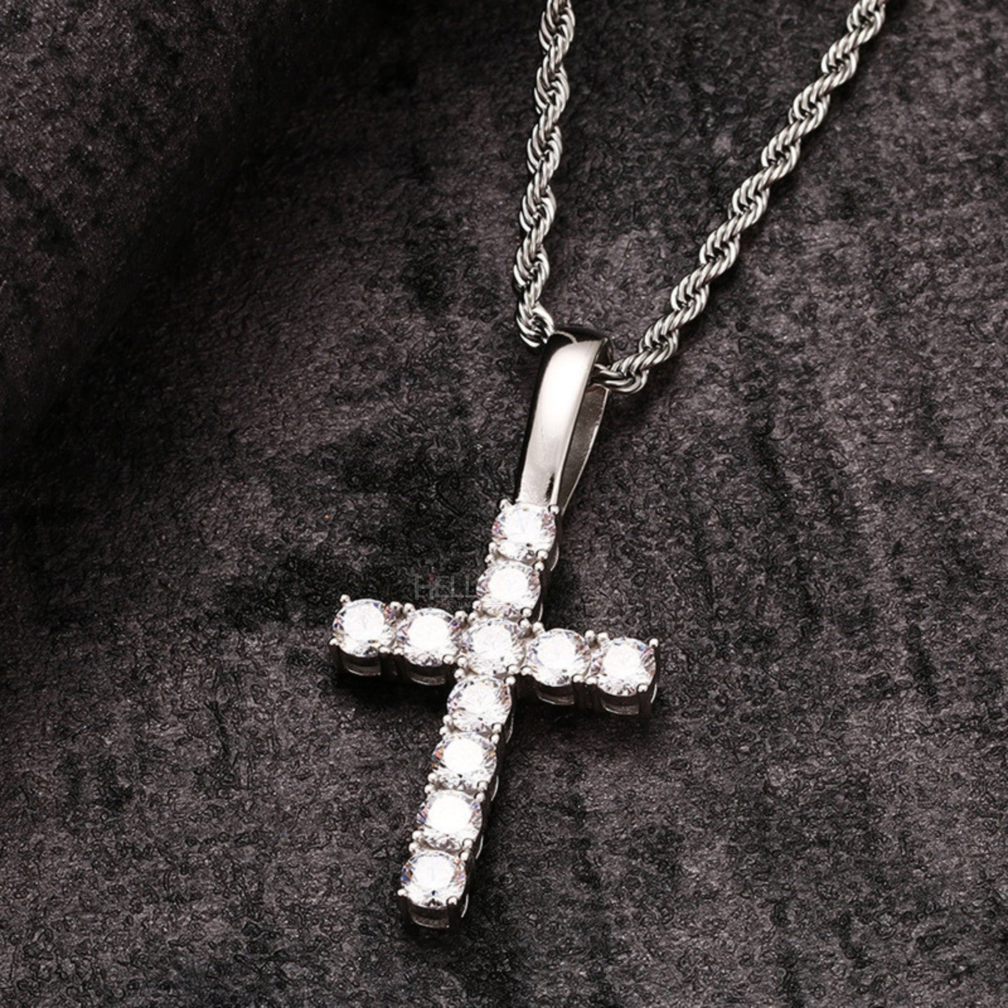 VVS Moissanite Round Cut Crossed Hip Hop Pendant For Men's