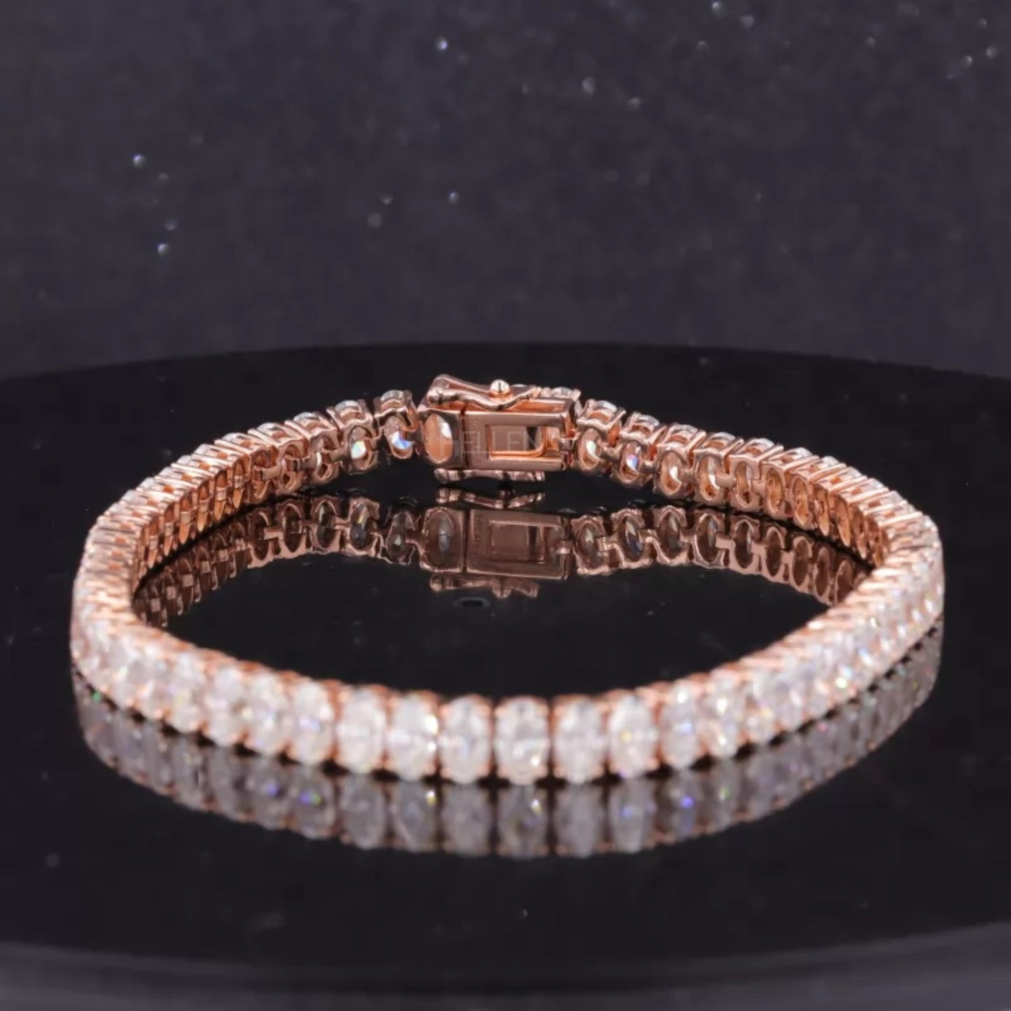 Classic Oval Cut Moissanite 4 Prong Tennis Bracelet