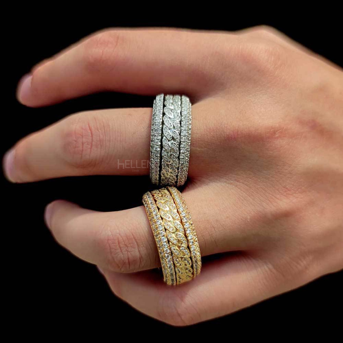 Spinning wheel VVS Diamond Studded Satisfaction Ring