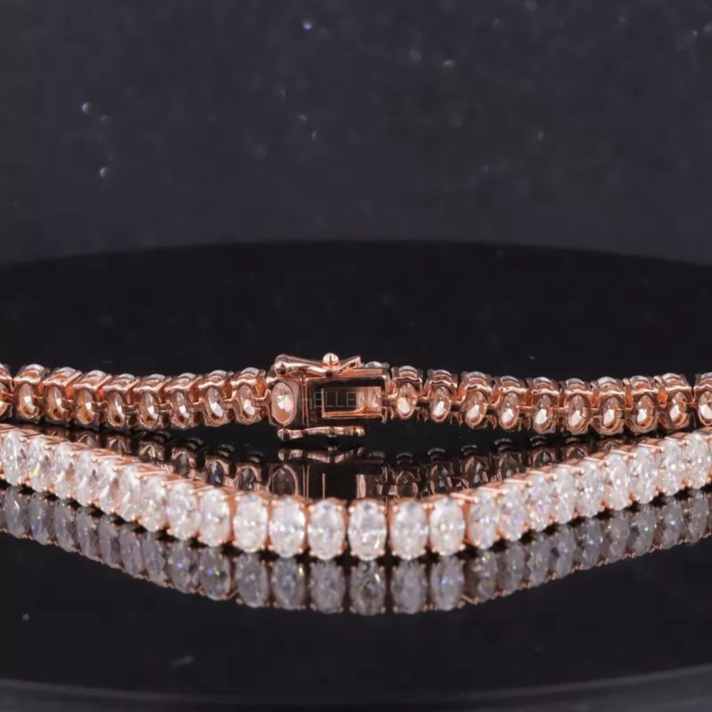Classic Oval Cut Moissanite 4 Prong Tennis Bracelet