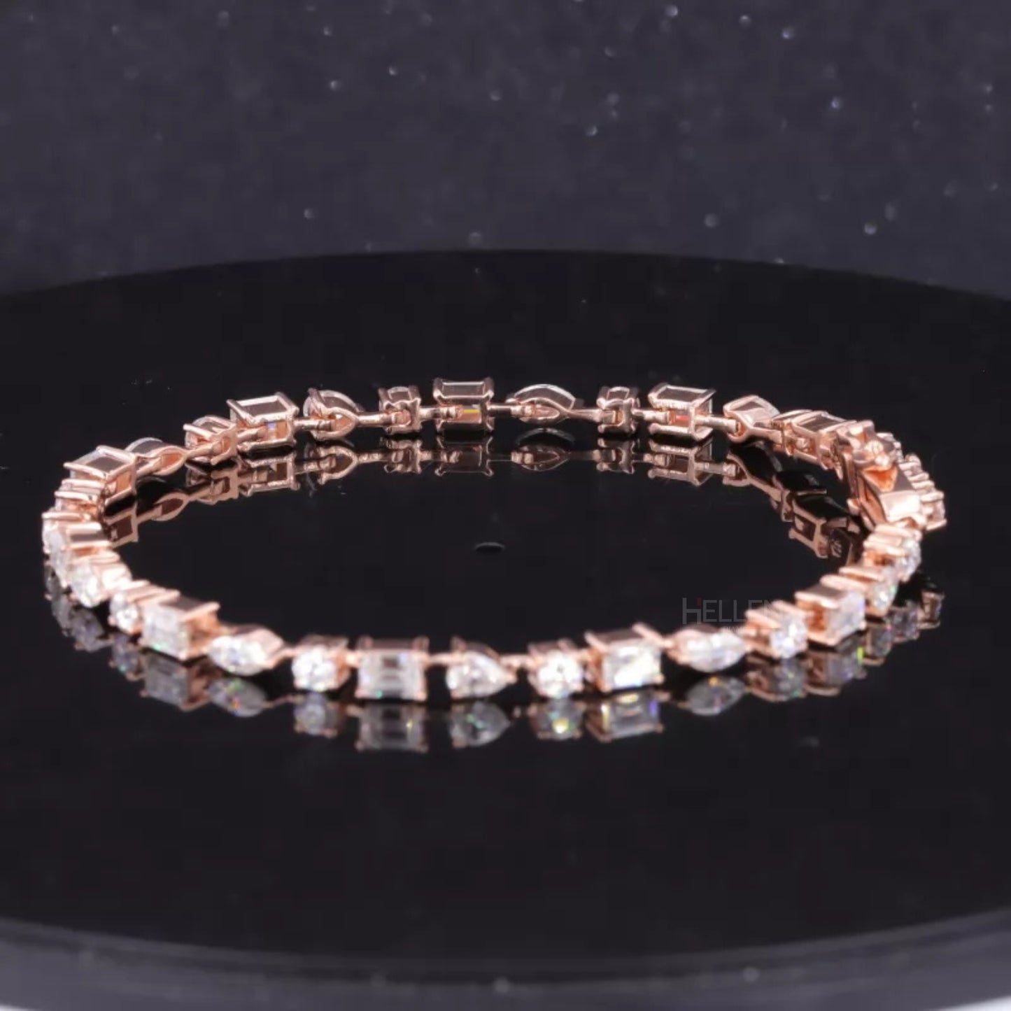 Signature Alternating Mixed Cut Moissanite Tennis Bracelet