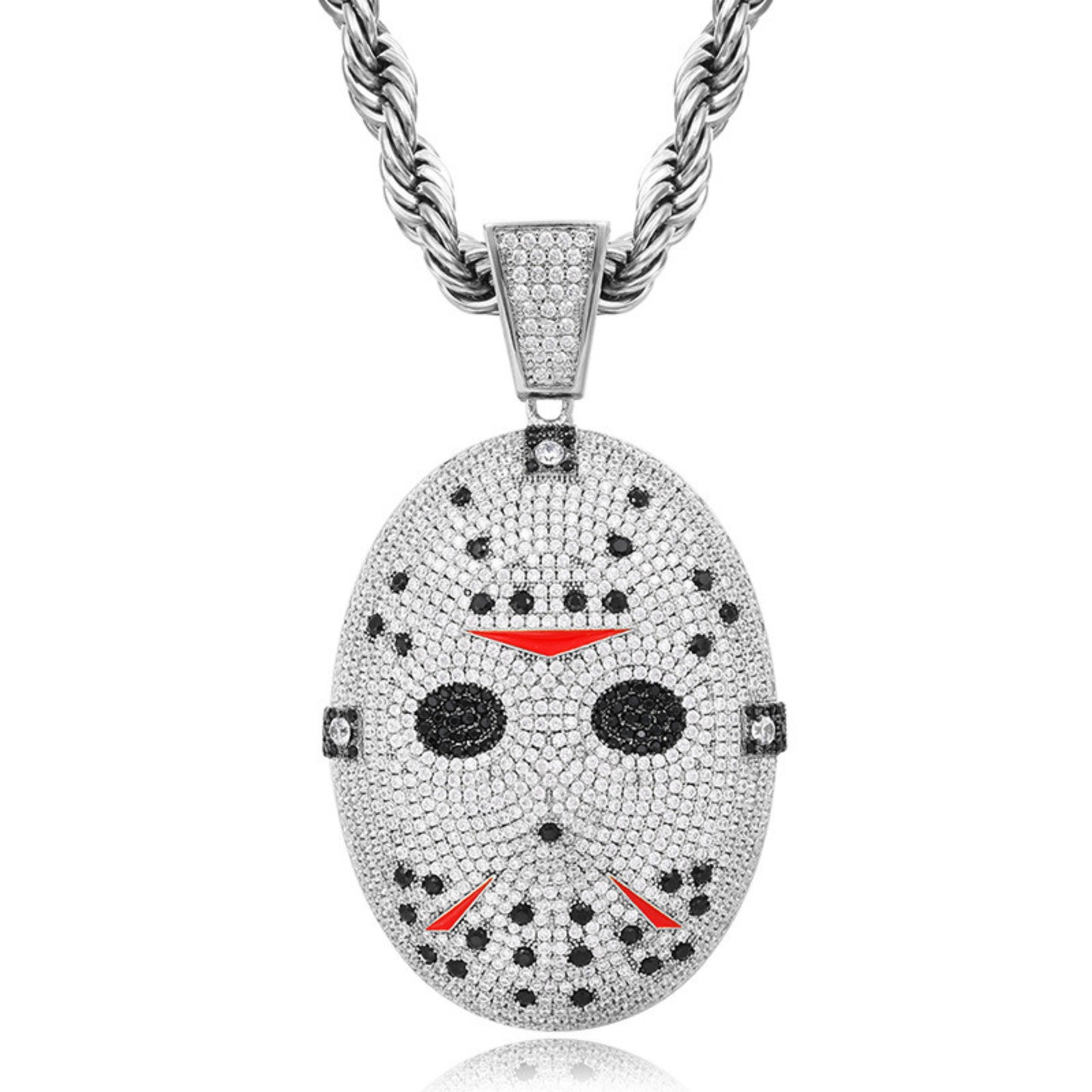 Jason Mask Pendent With Full Iced-Out Moissanite For Men's