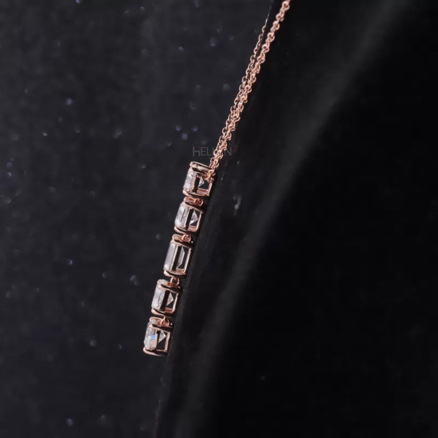Trendy All-Shaped Moissanite Single Line Necklace for Women