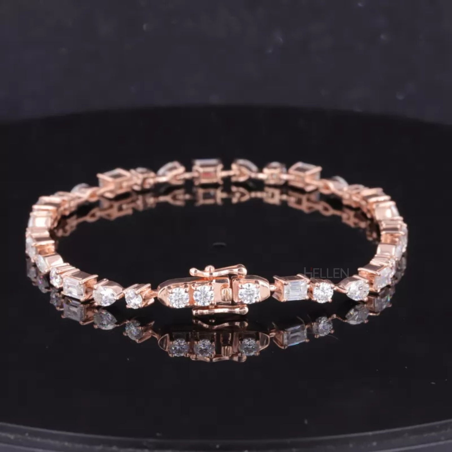 Signature Alternating Mixed Cut Moissanite Tennis Bracelet