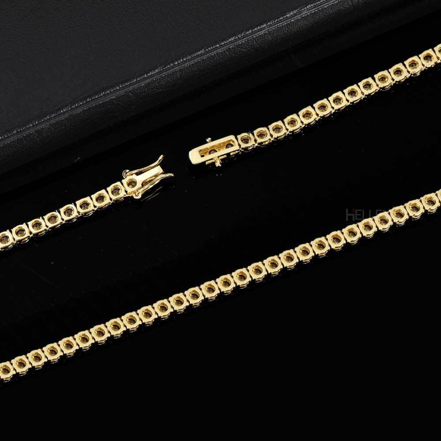 4.00 MM Round Cut Moissanite Tennis Chain Stackable - Unisex