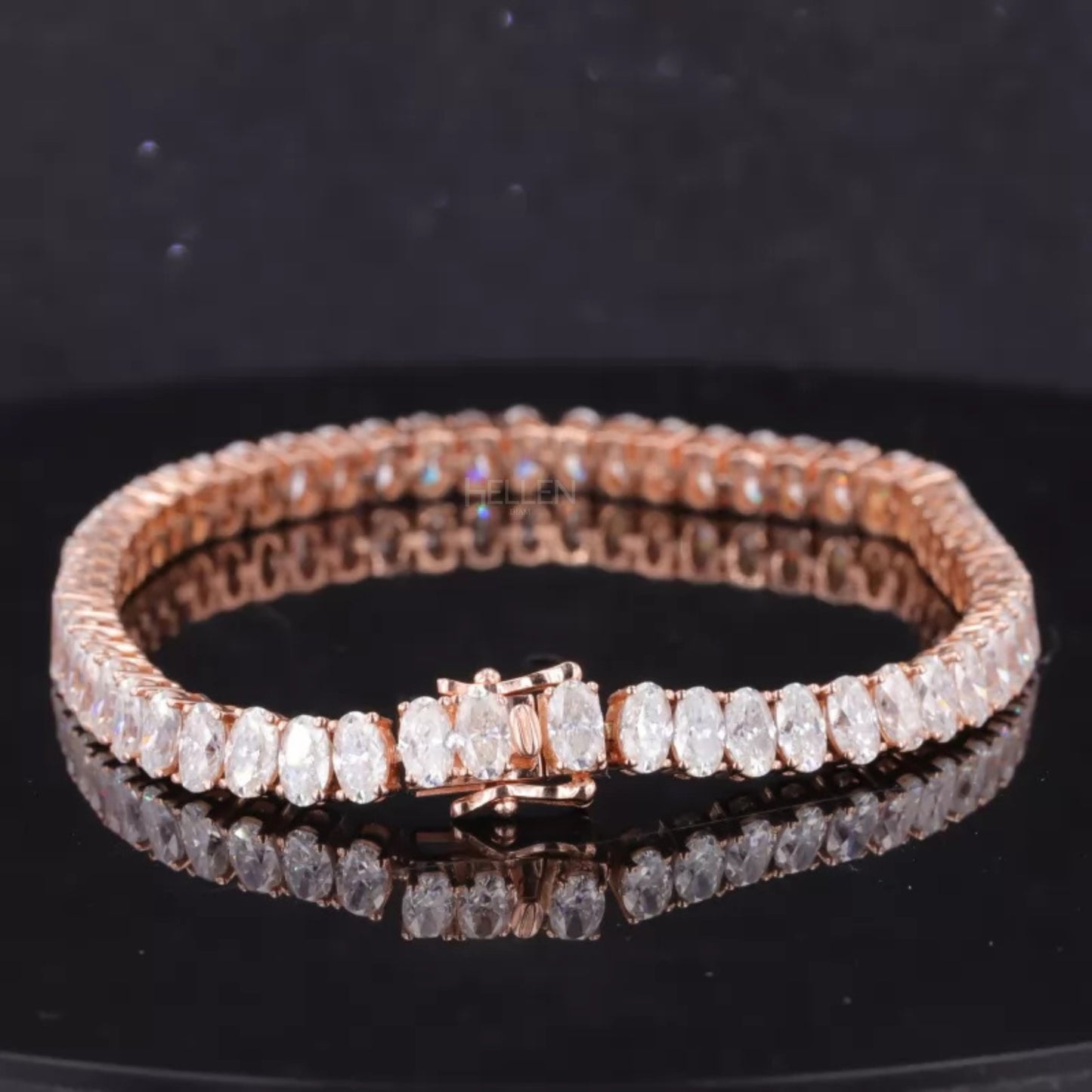 Classic Oval Cut Moissanite 4 Prong Tennis Bracelet