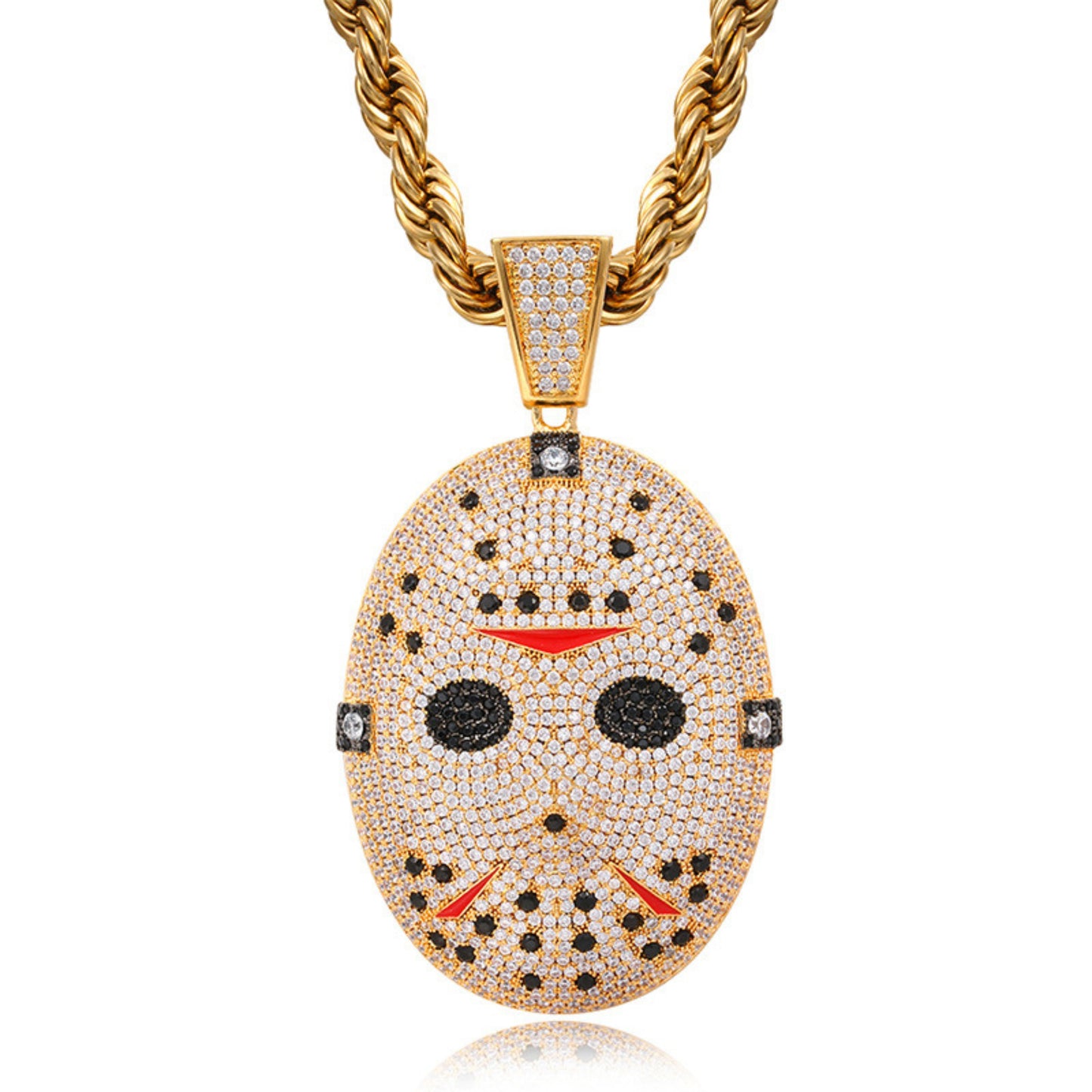 Jason Mask Pendent With Full Iced-Out Moissanite For Men's