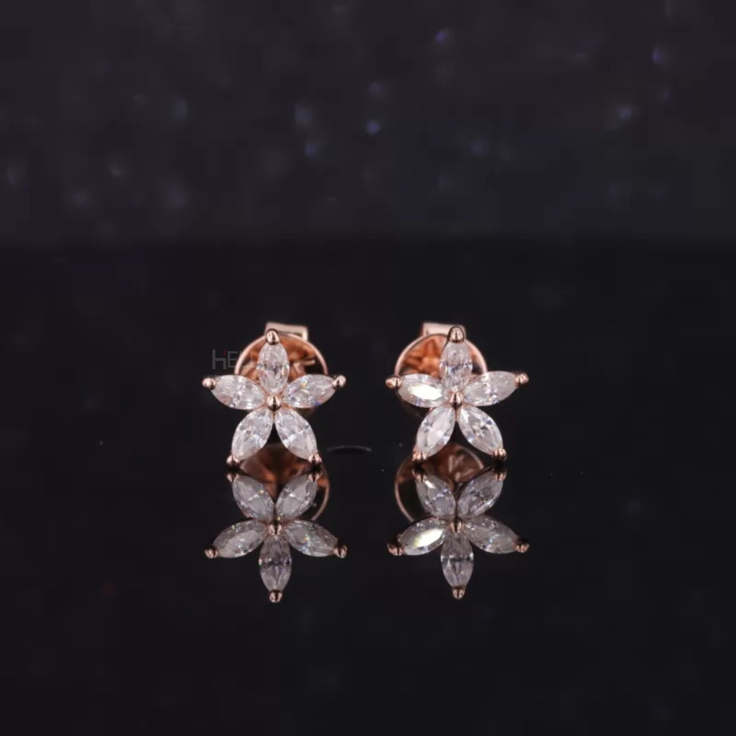 Leaf Look Marquis Cut VVS Moissanite Studs For Everyday