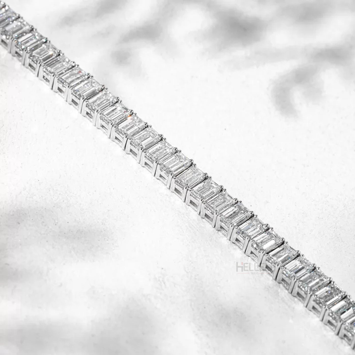 Emerald cut moissanite tennis bracelet in 925 sterling silver – sophisticated essential wristwear