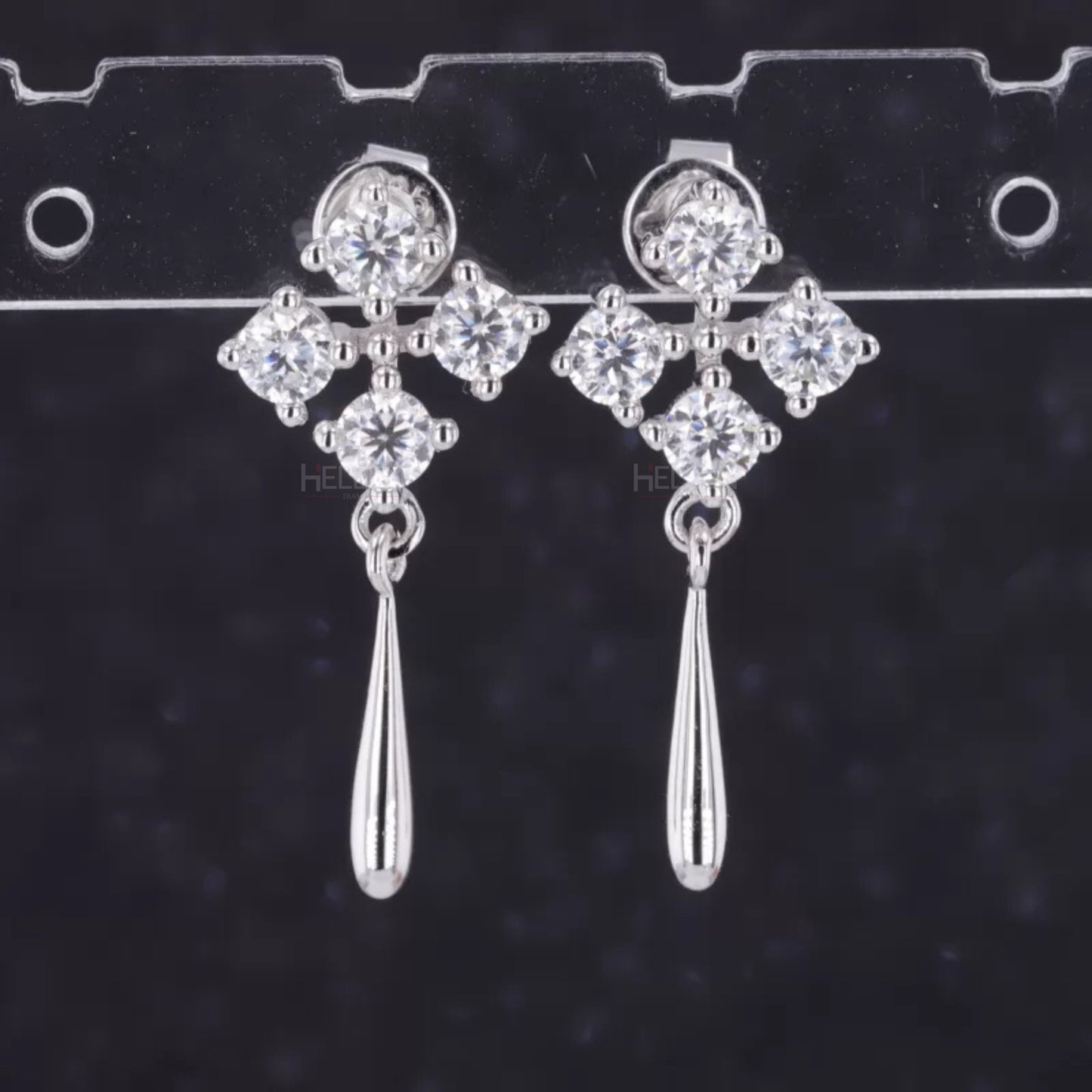 Dangle Earrings with Moissanite - Elegant Statement Jewelry
