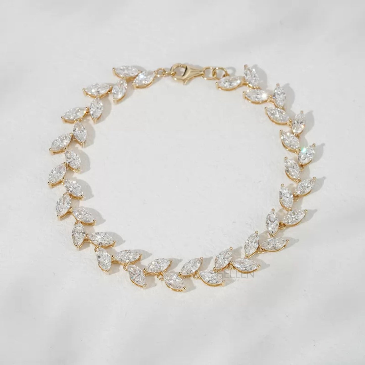Marquise Leaf Style Loose Tennis Bracelet For Special Day