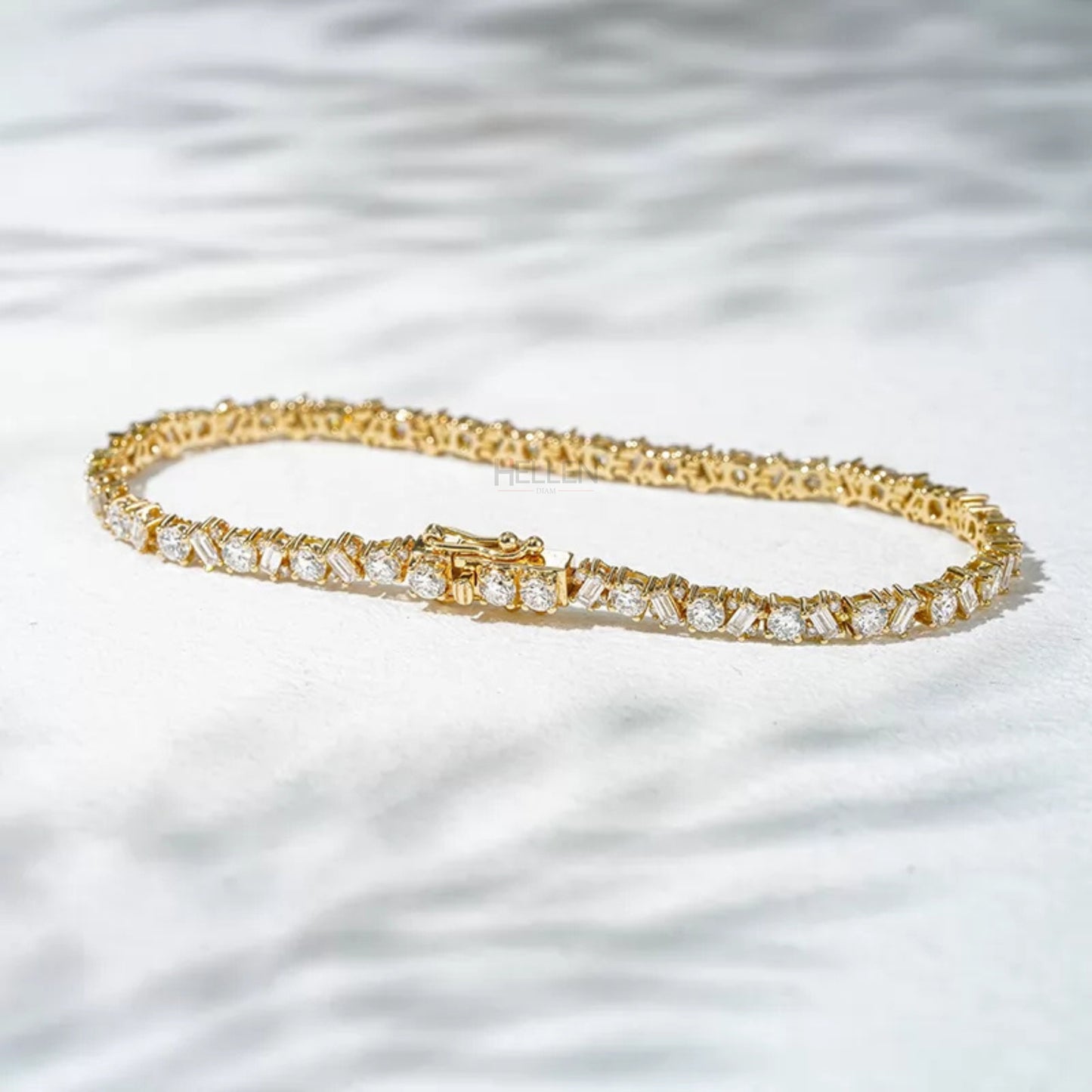 Baguette & Round Cut Essential Tennis Bracelet – 925 Sterling