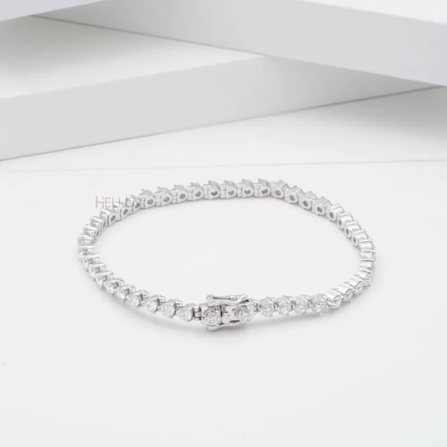 3.00 MM Round Moissanite 3 Prong Must Have Tennis Bracelet