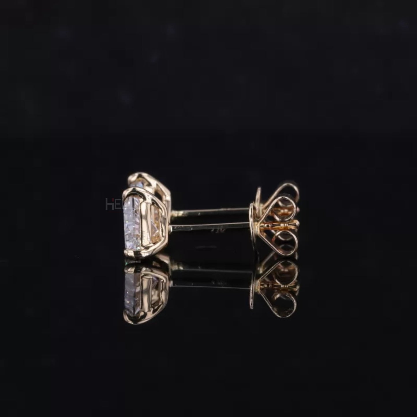 Trillion Cut Solitaire Moissanite Studs-Sterling 925 Luxury
