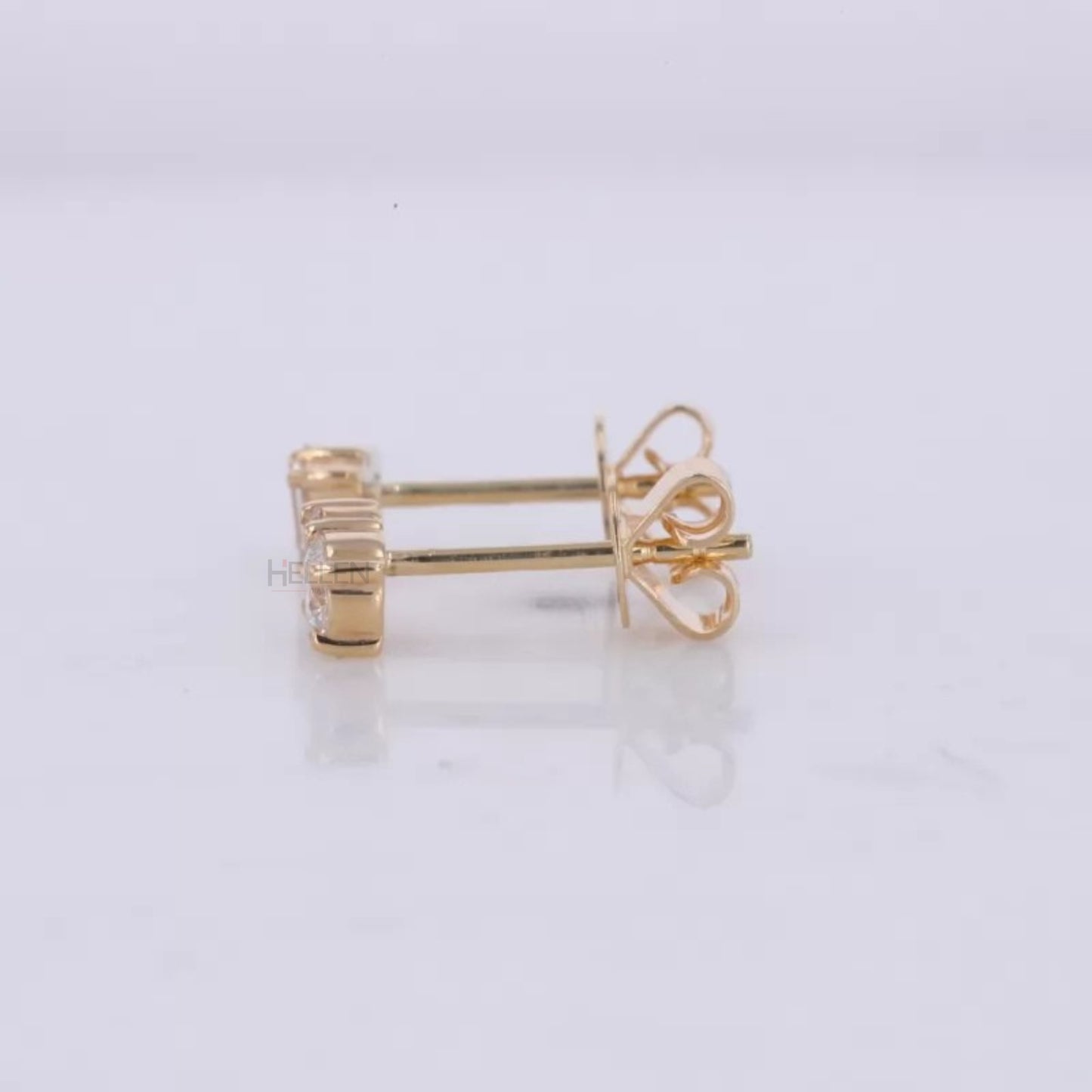 Toi Et Moi style Baguette and Round Studs