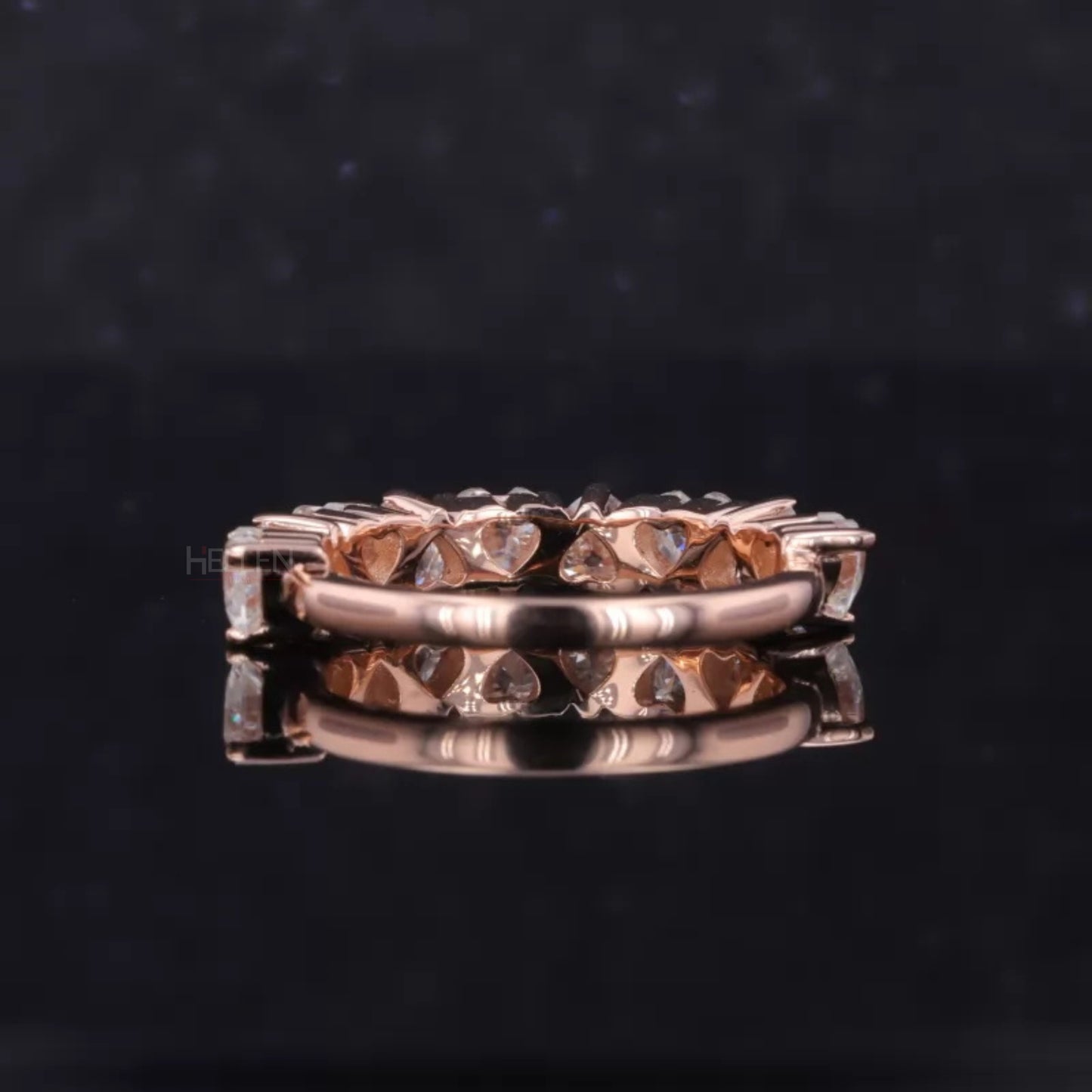 Heat Cut Diamond Half Anniversary Band