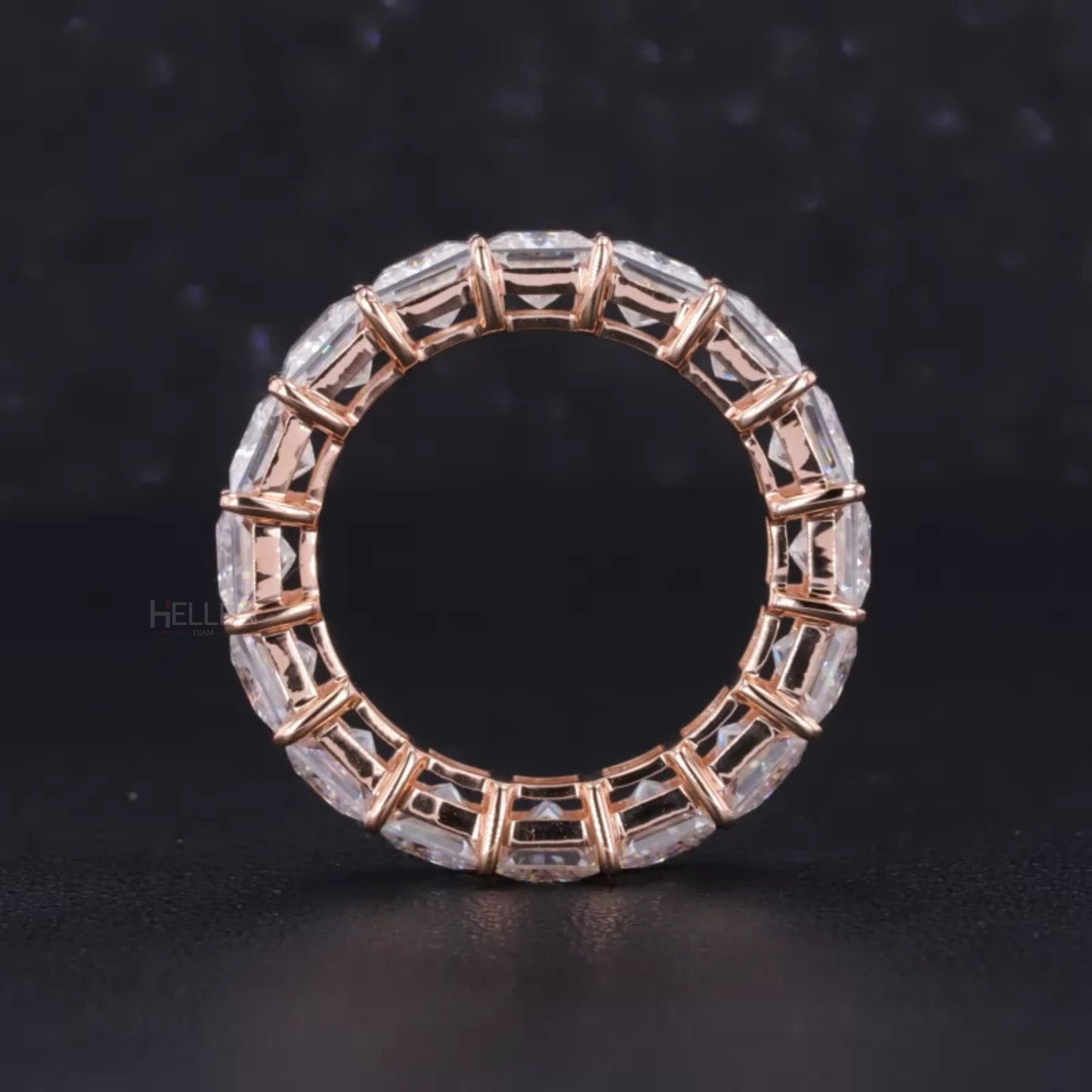 Princess Cut Full Eternity Band with Strong Common Prongs