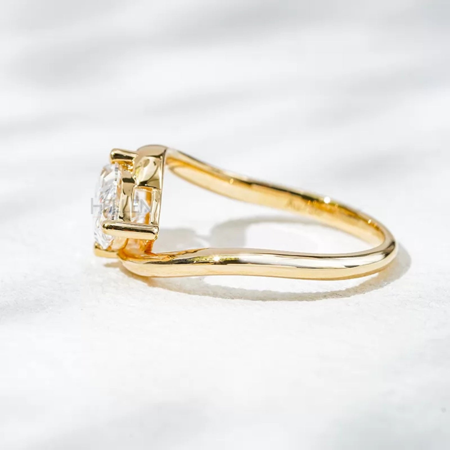 Vintage Marquise Cut Moissanite Solitaire Engagement Ring