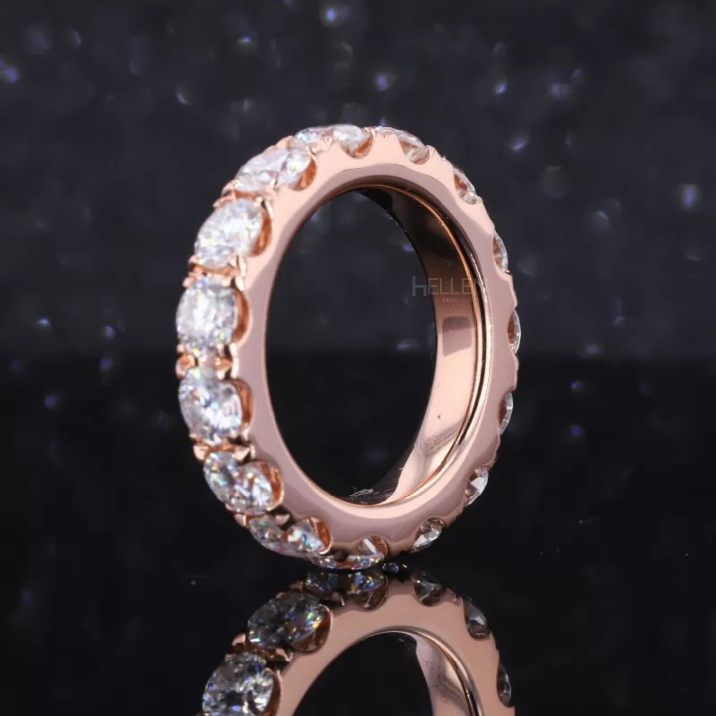 Stunning Round Cut Moissanite Full Eternity Wedding Band