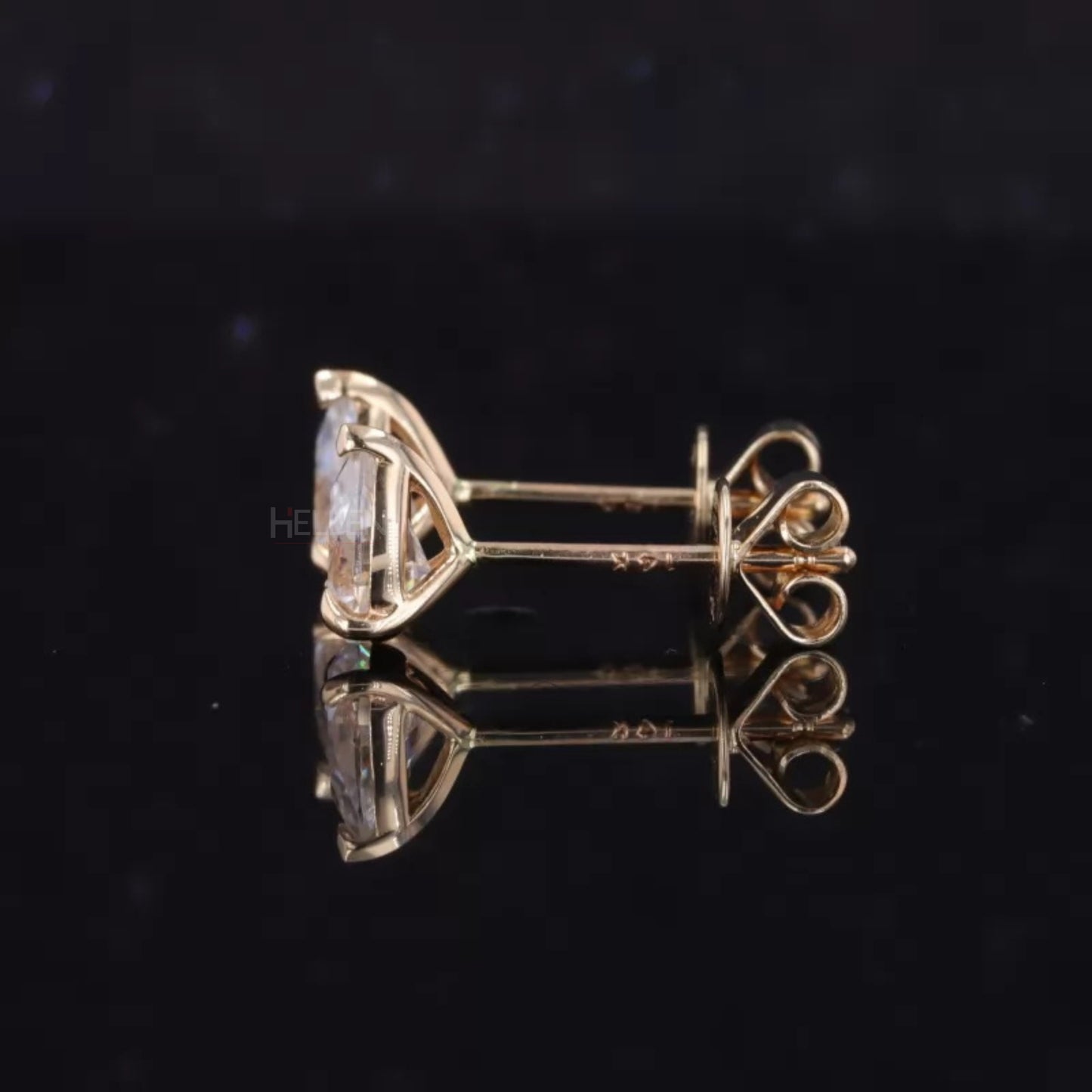 Pear Cut Solitaire Moissanite Studs-Sterling 925 Luxury