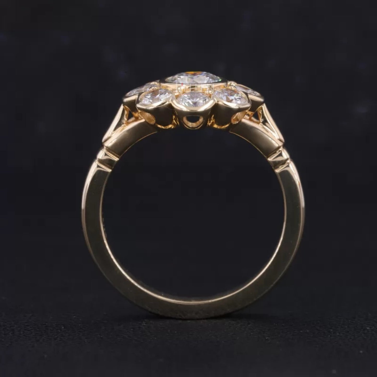 Floral Cluster setting Vintage Ring