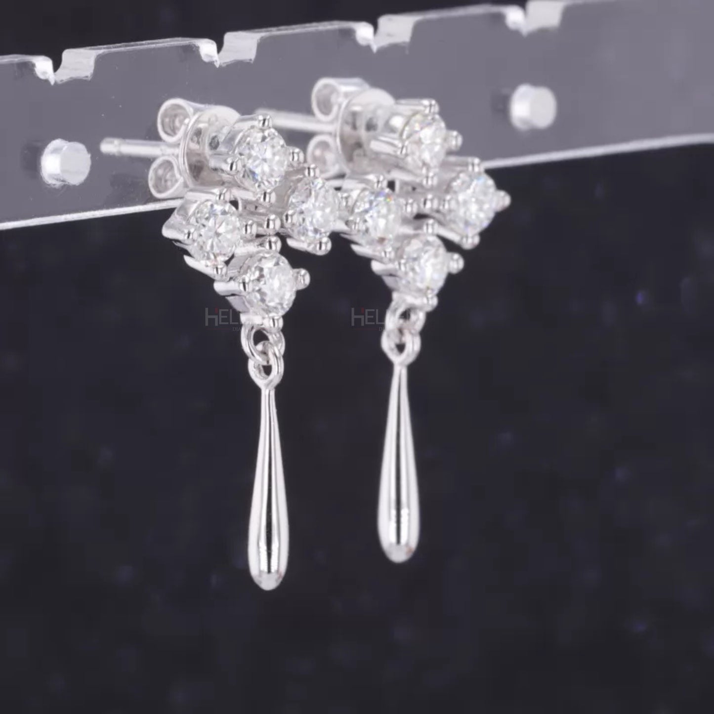 Dangle Earrings with Moissanite - Elegant Statement Jewelry