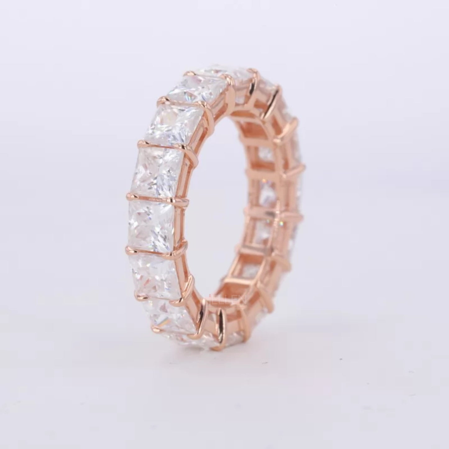 Princess Cut Full Eternity Band with Strong Common Prongs