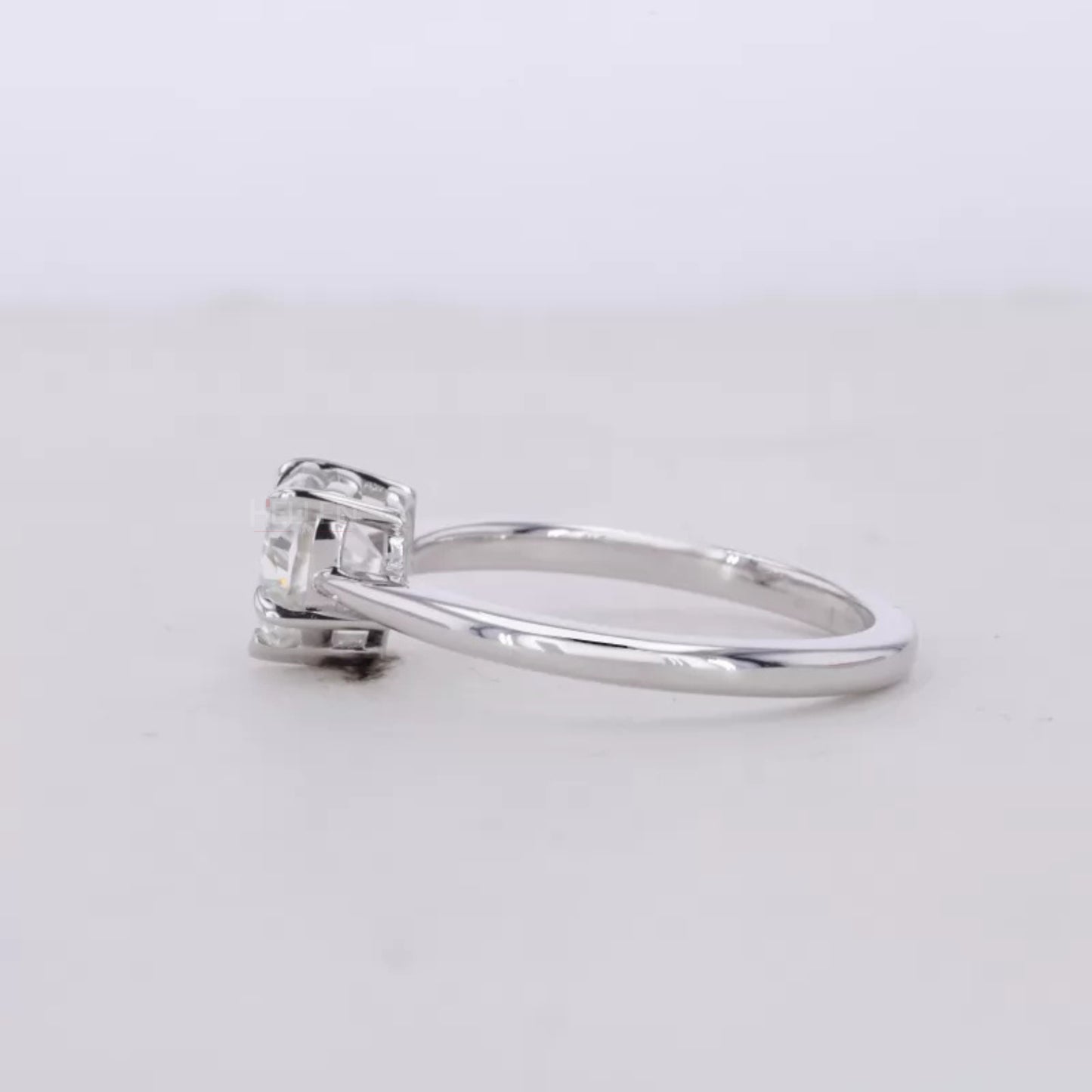 Heart Cut Solitaire Moissanite Claws Prong Sterling 925 Engagement Ring
