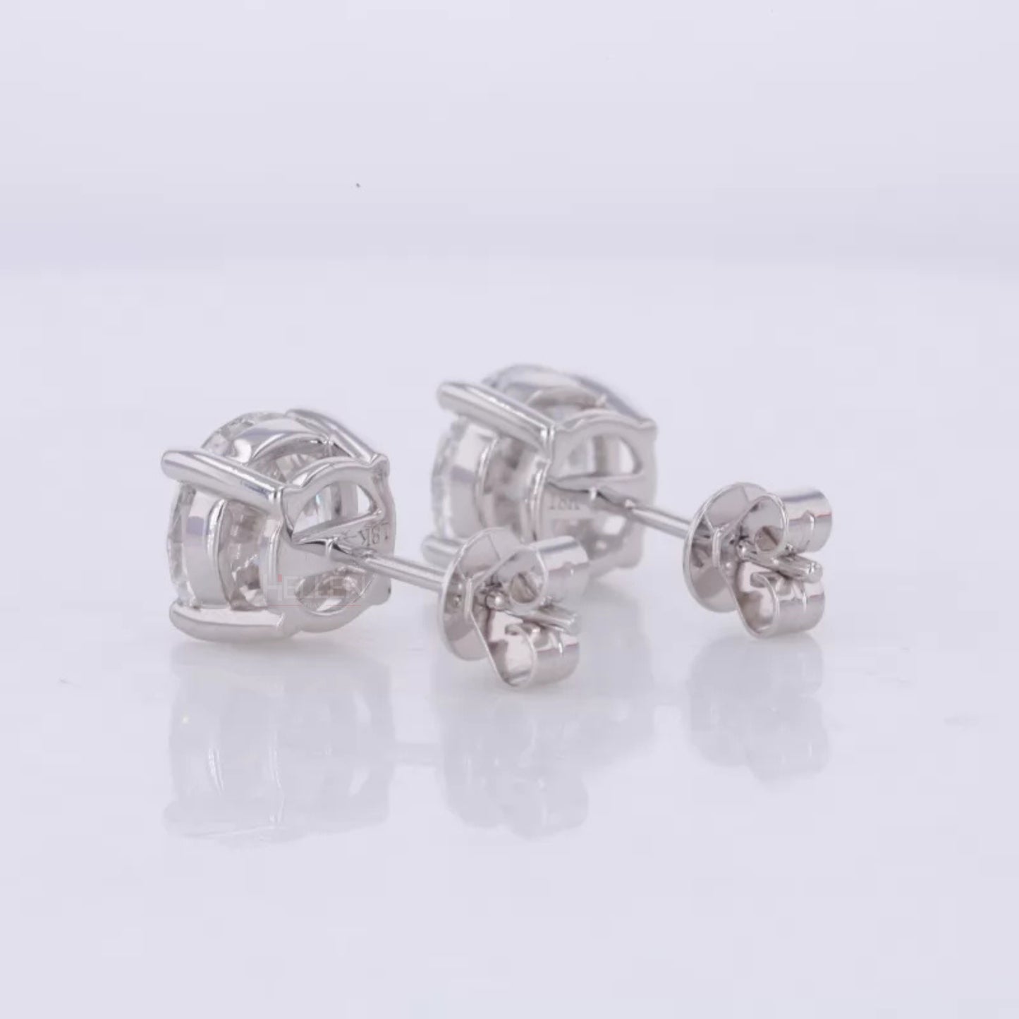 Brilliant Round Cut Solitaire Moissanite Studs-Sterling 925