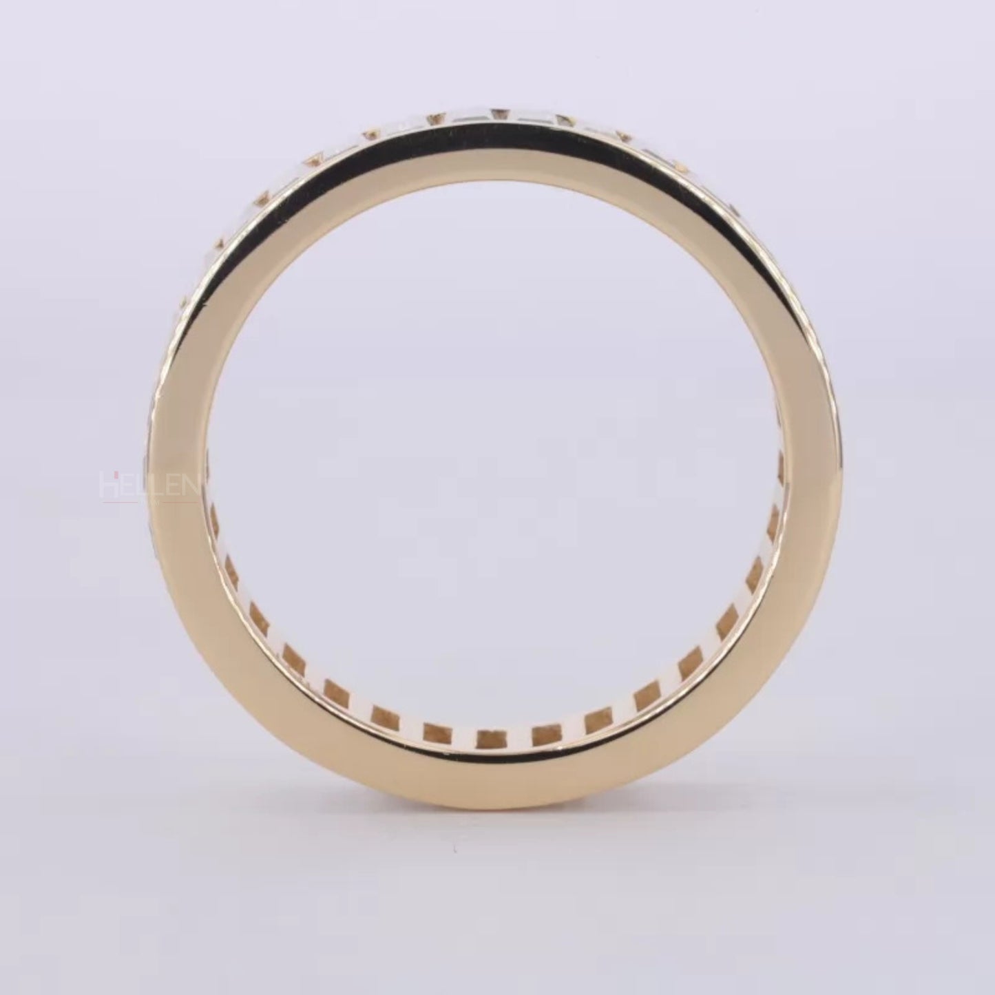 Baguette Cut Moissanite Channel Setting Full Eternity Band