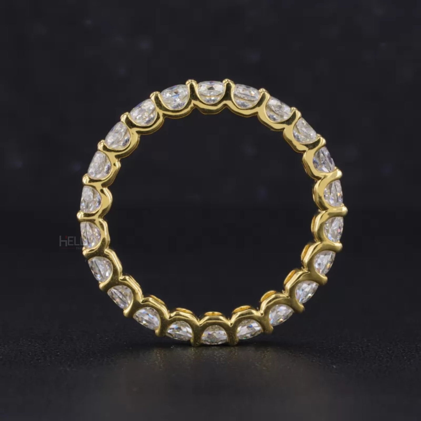 Cushion Cut VVS Moissanite Full Eternity Wedding Band