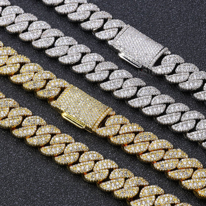 Iced Out VVS Moissanite 6MM to 12MM Cuban Chain For Men's With Strong Locking system