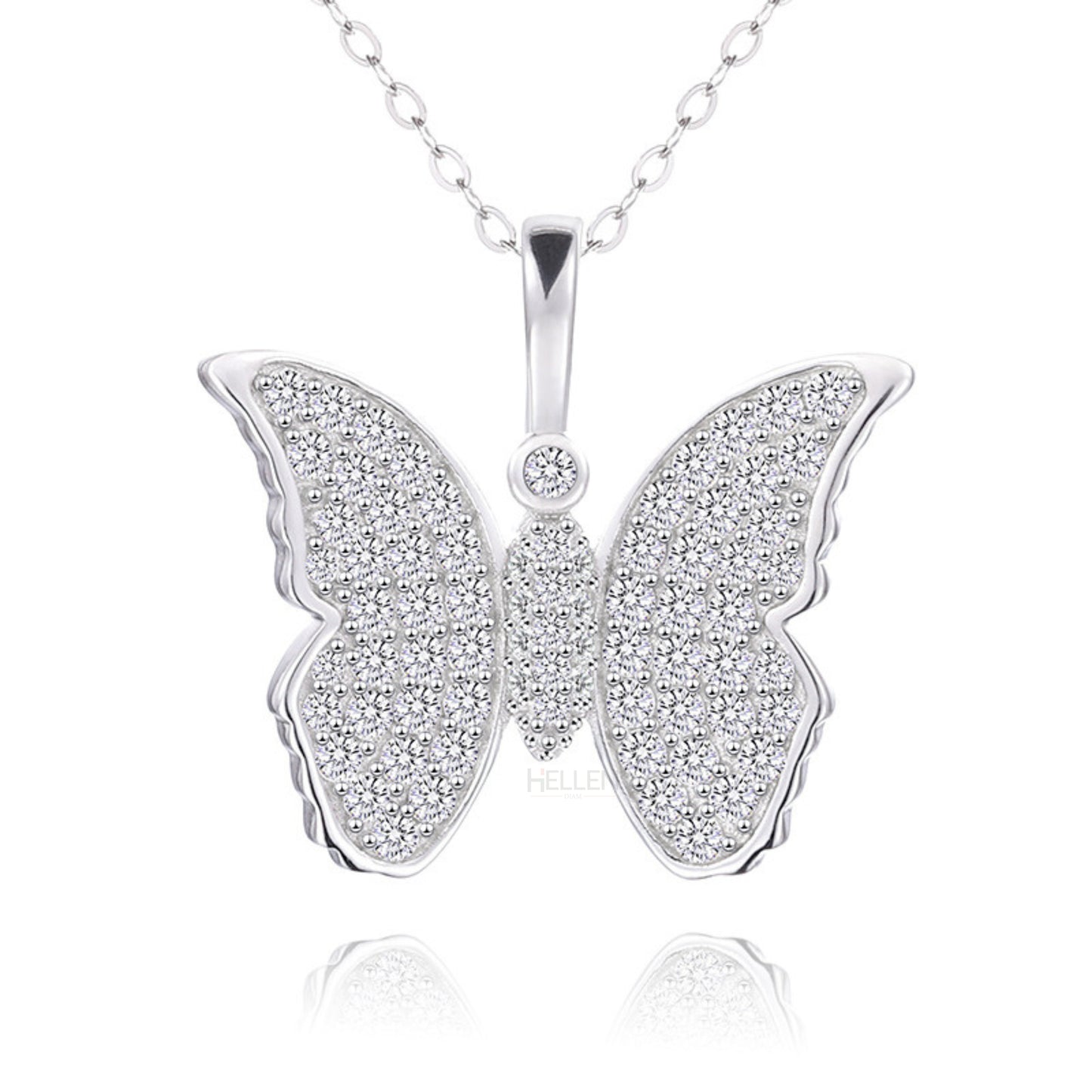 Butterfly Hip-Hop Pendant With Round Cut Moissanite