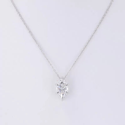 Elegant Marquis Cut Moissanite Solitaire Necklace For Everyday