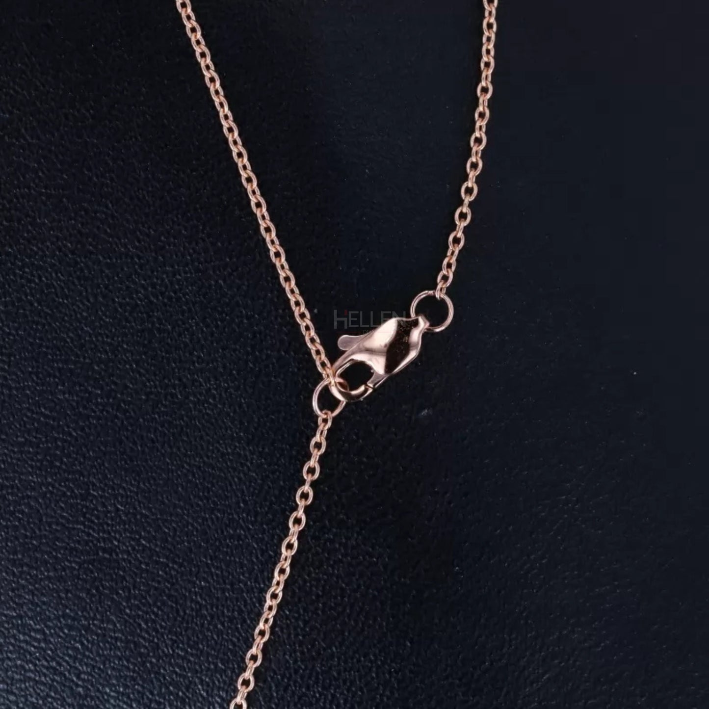 Asscher Cut 4  Prong Dual Loop Solitaire Necklace