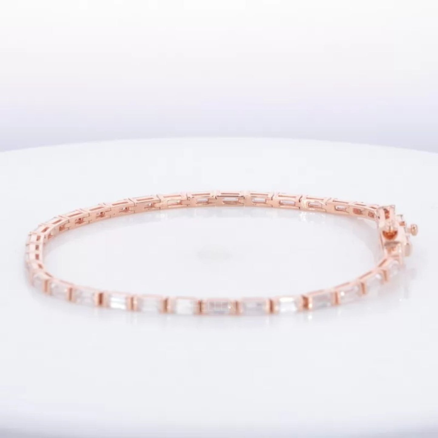 East To West Baguette Essential Tennis Bracelet - 925 Sterling