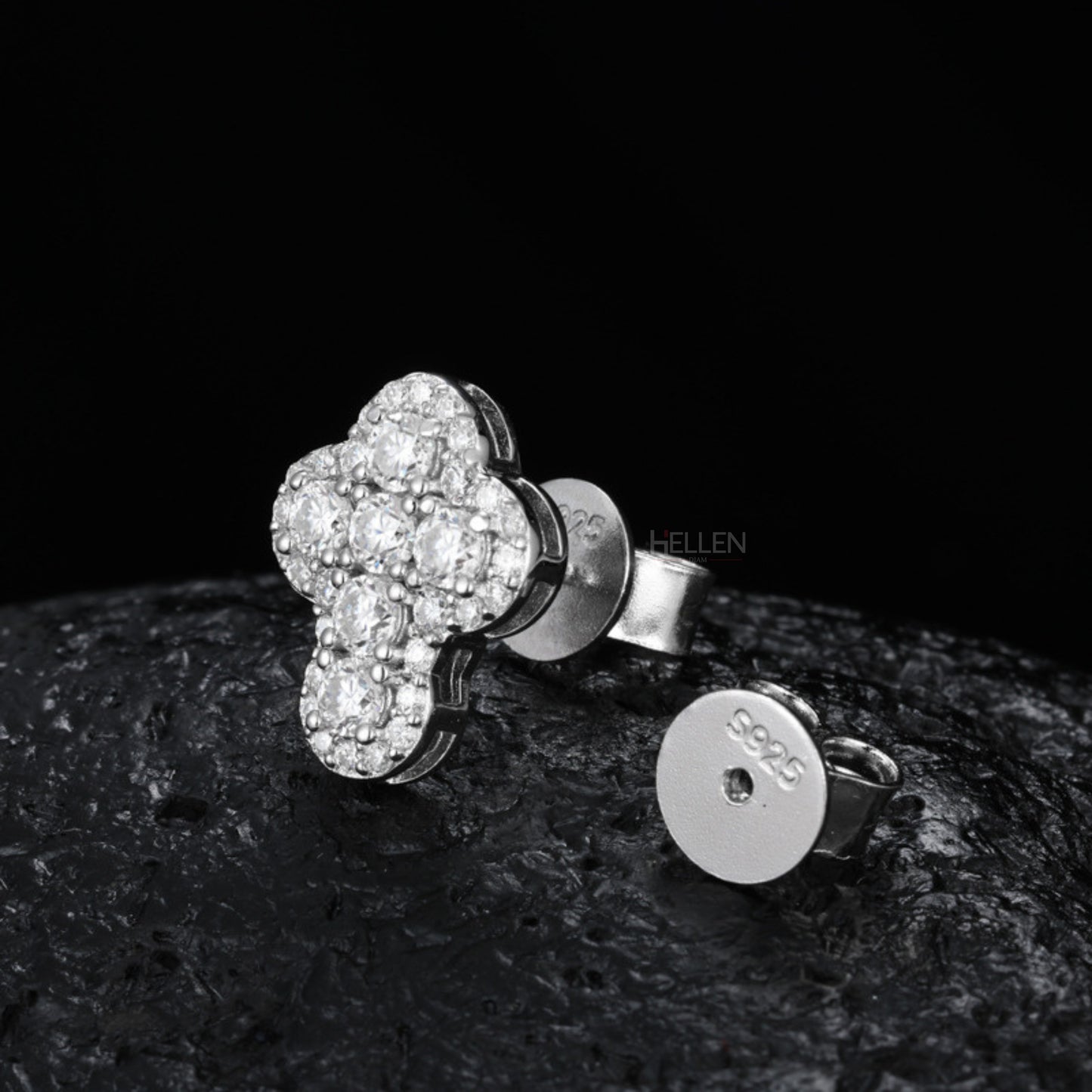 VVS Moissanite Round Cut Crossed Hip Hop Studs For Men's