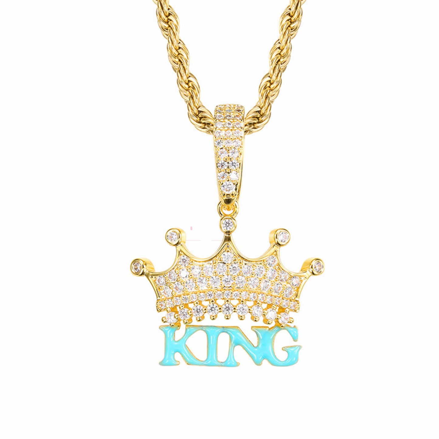 King Crown Glow In Dark Pendant Necklace For Him