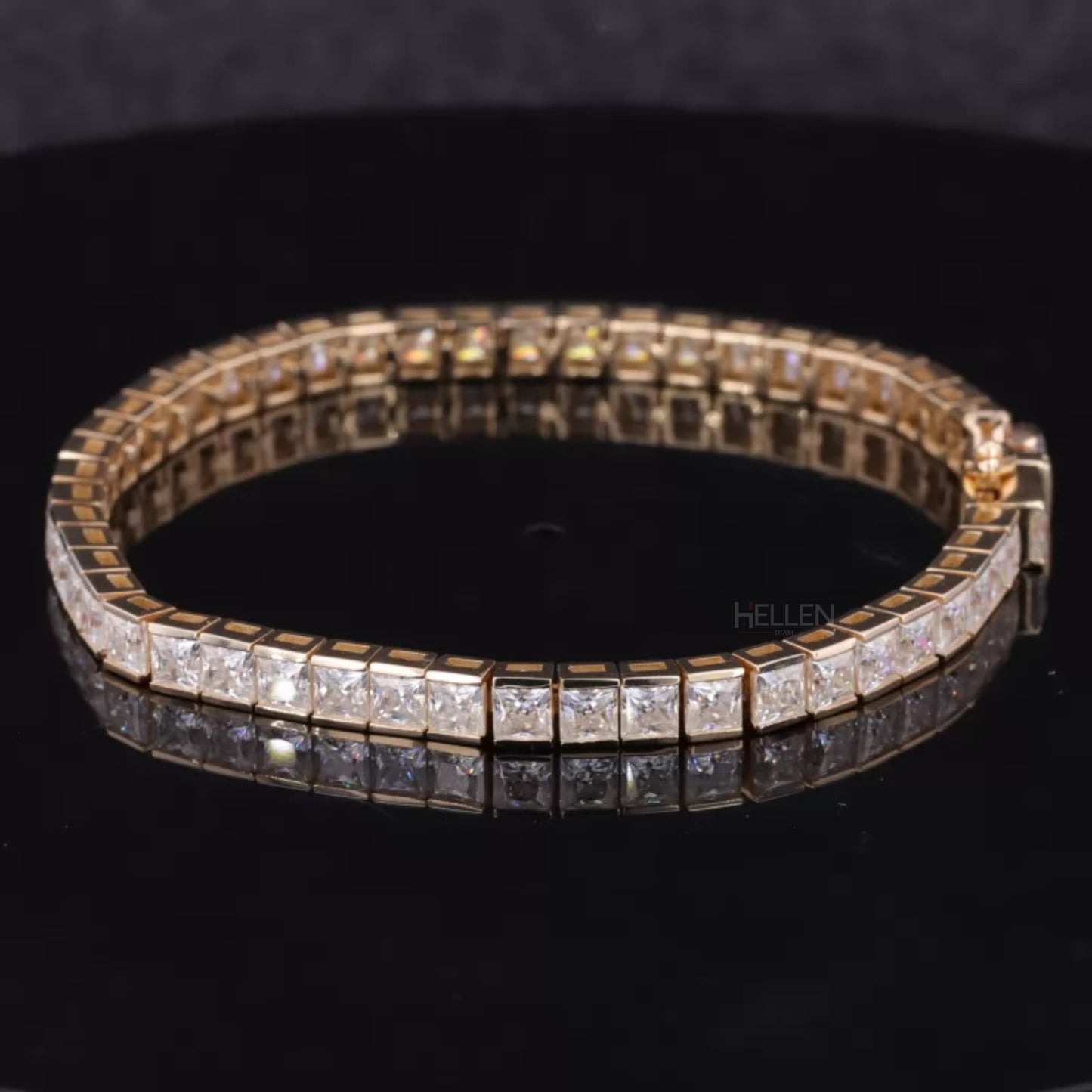 Princess Cut Moissanite Channel Set Tennis Bracelet – Unisex