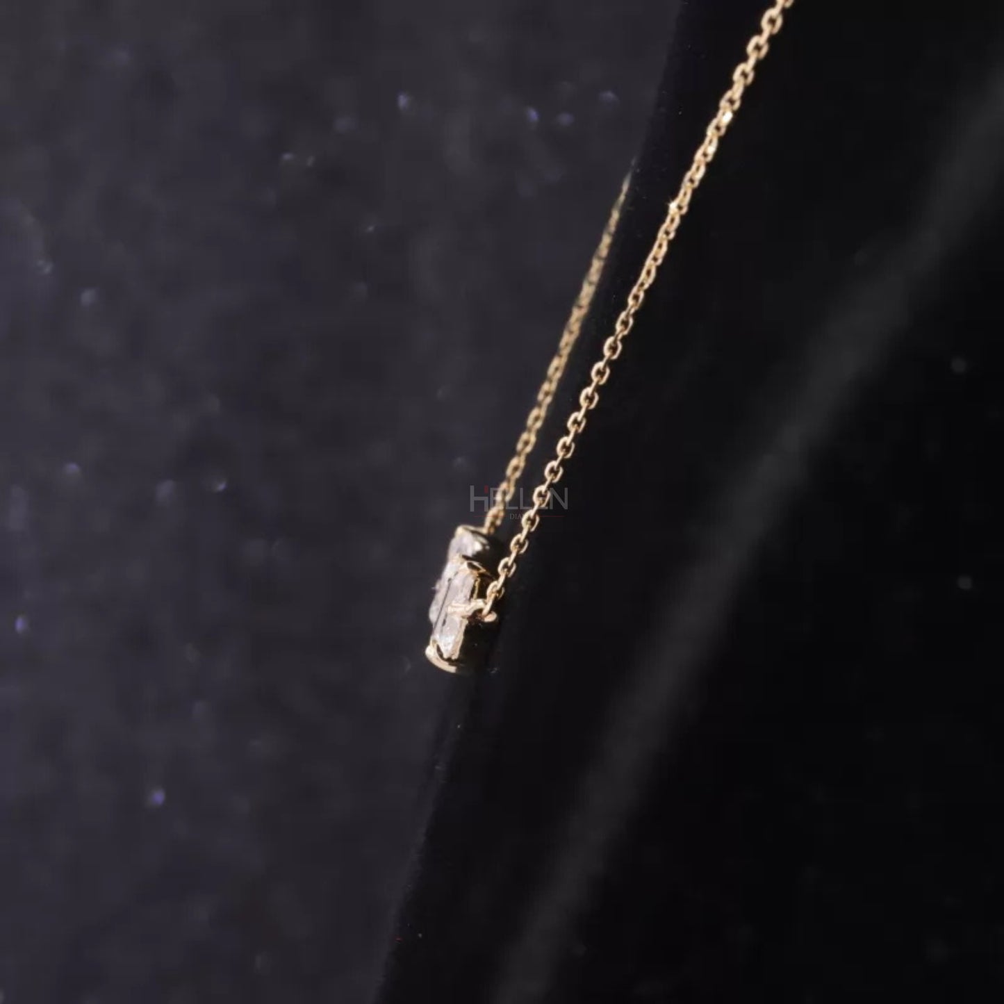 Trendy All Shaped Moissanite Single Line Necklace