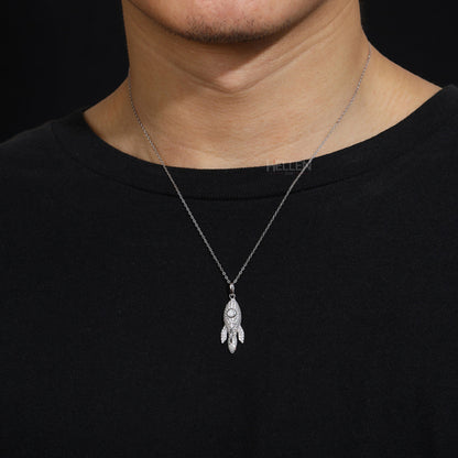 Space Shuttle Diamond Studded Men's Hip-Hop Pendant