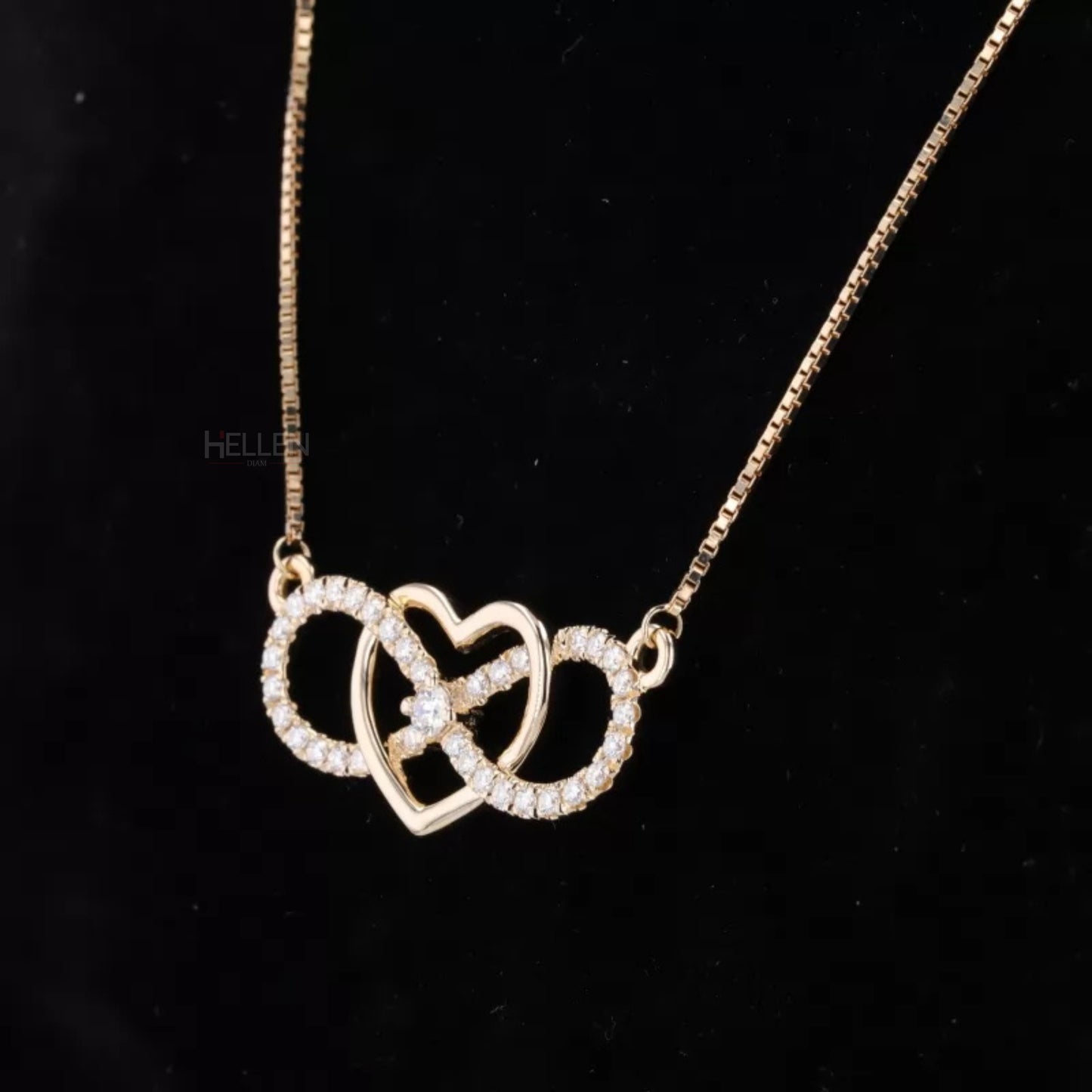 Infinity & Heart Minimalist Moissanite Necklace For Everyday
