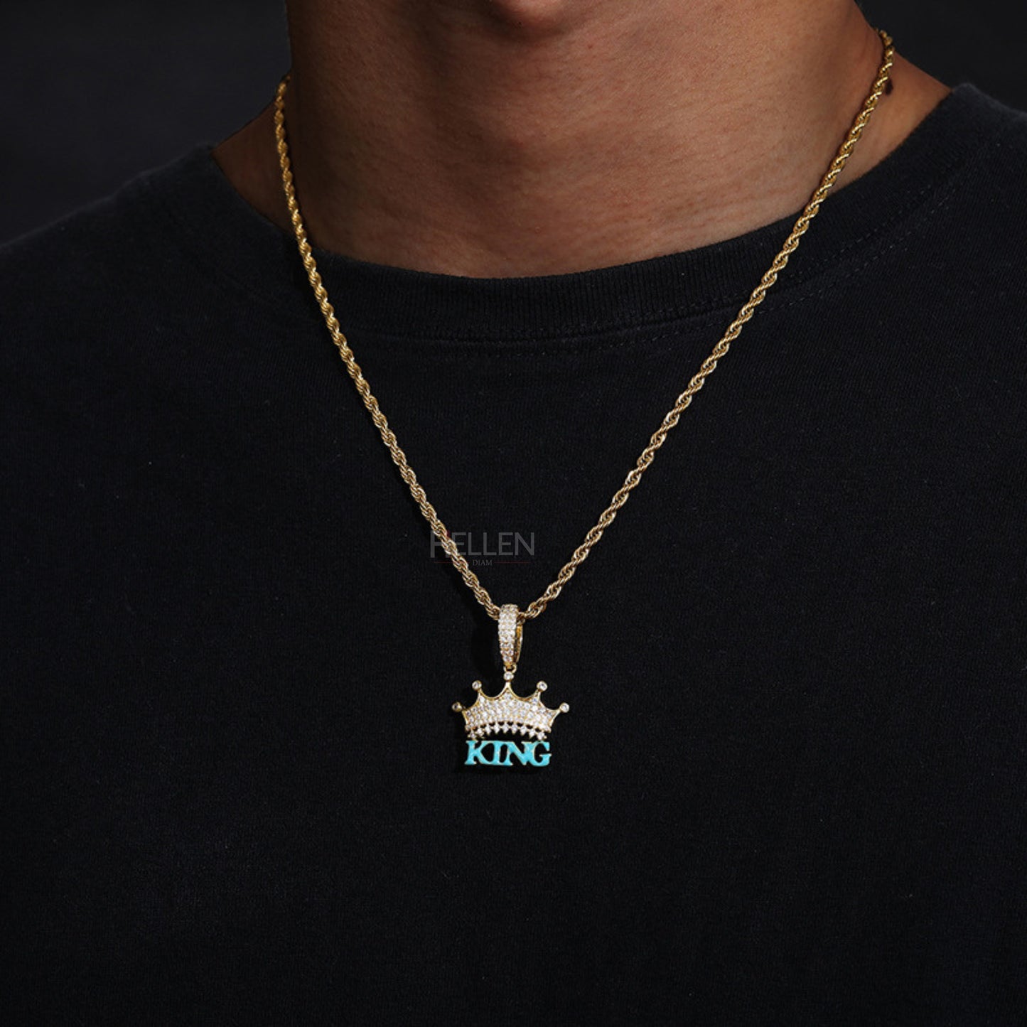 King Crown Glow In Dark Pendant Necklace For Him