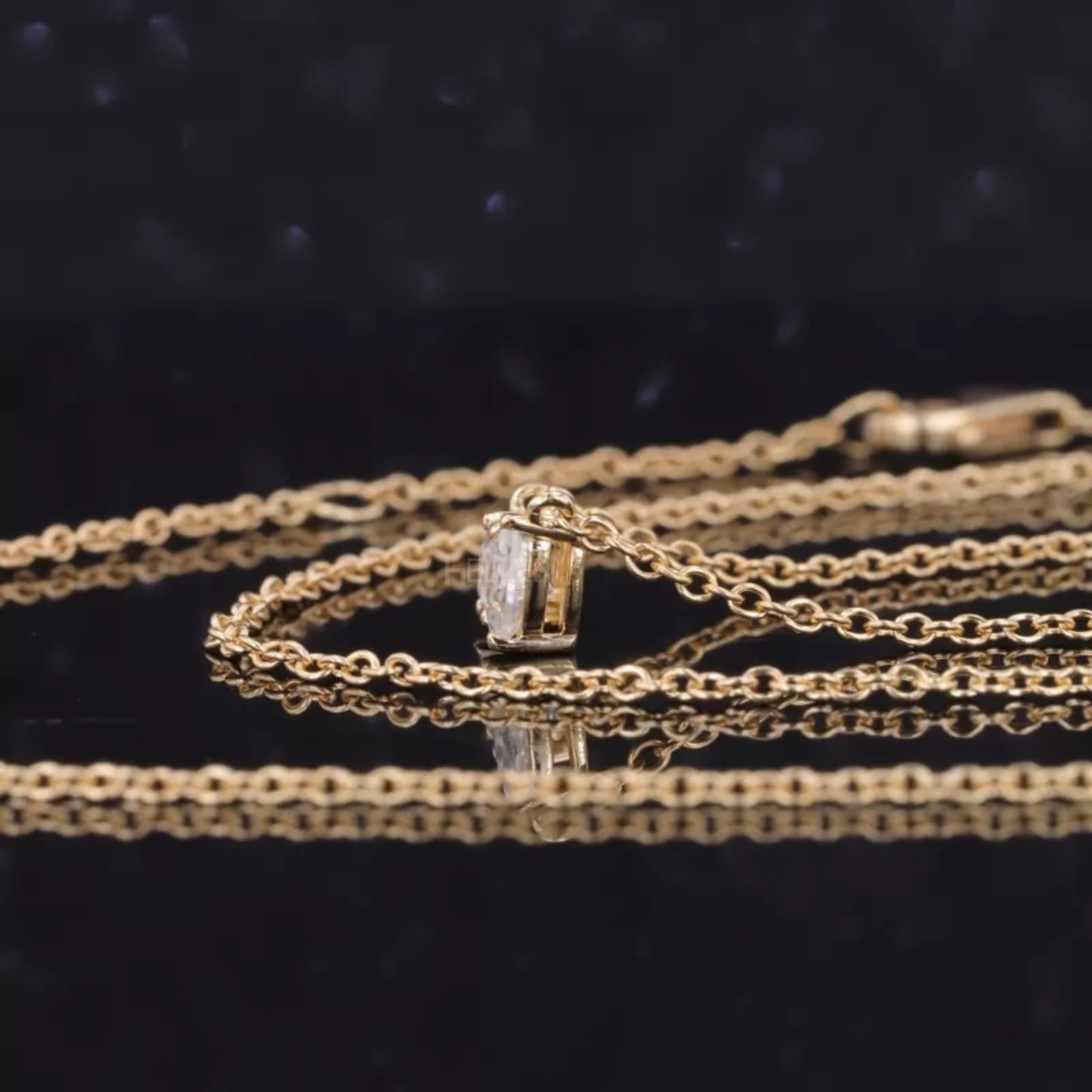 Toi Et Moi You & Me Princess & Pear Cut Moissanite Necklace