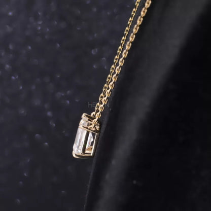 Signature Toi Et Moi Pear And Emerald Cut Moissanite Necklace
