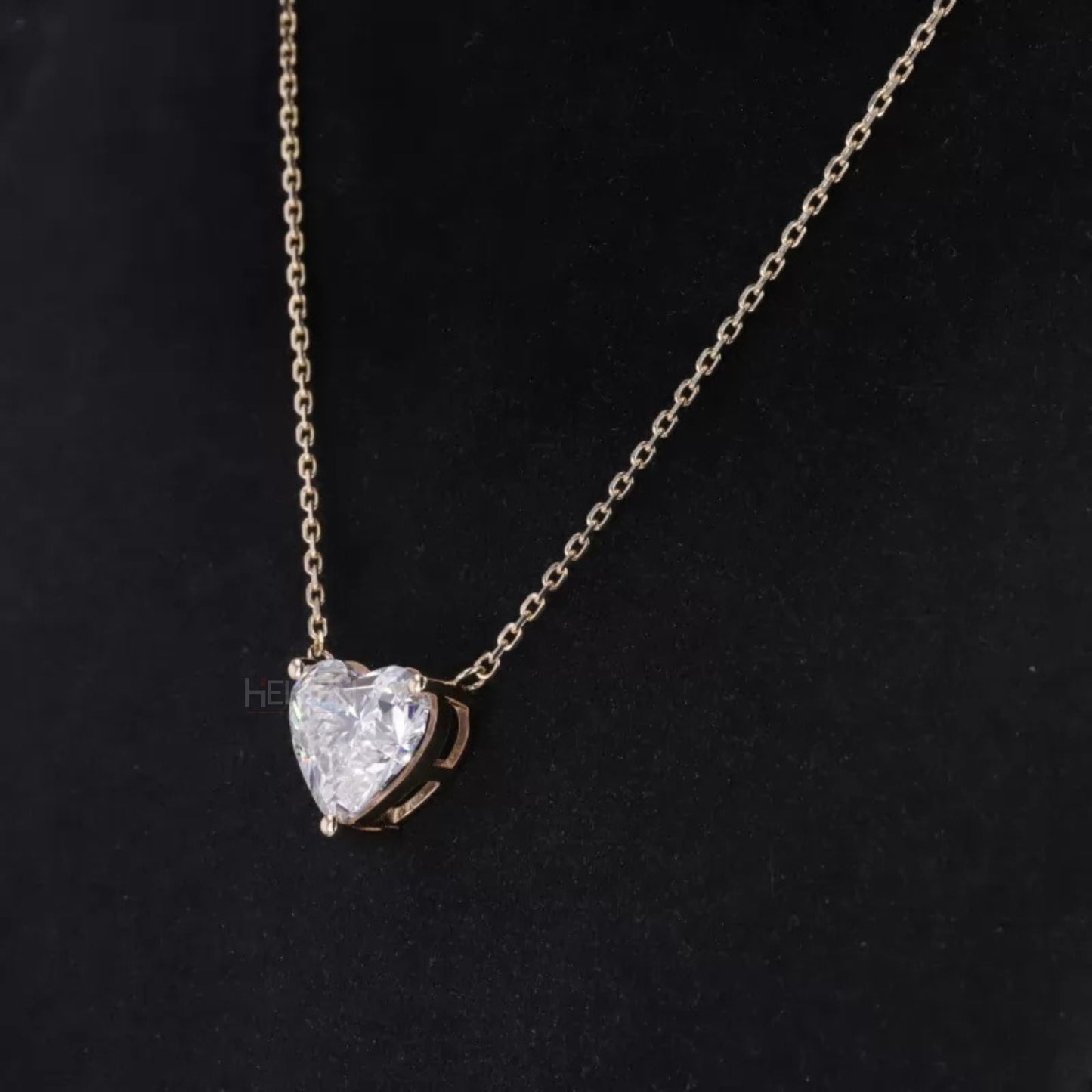 Ever love Solitaire Moissanite Heart Cut Necklace